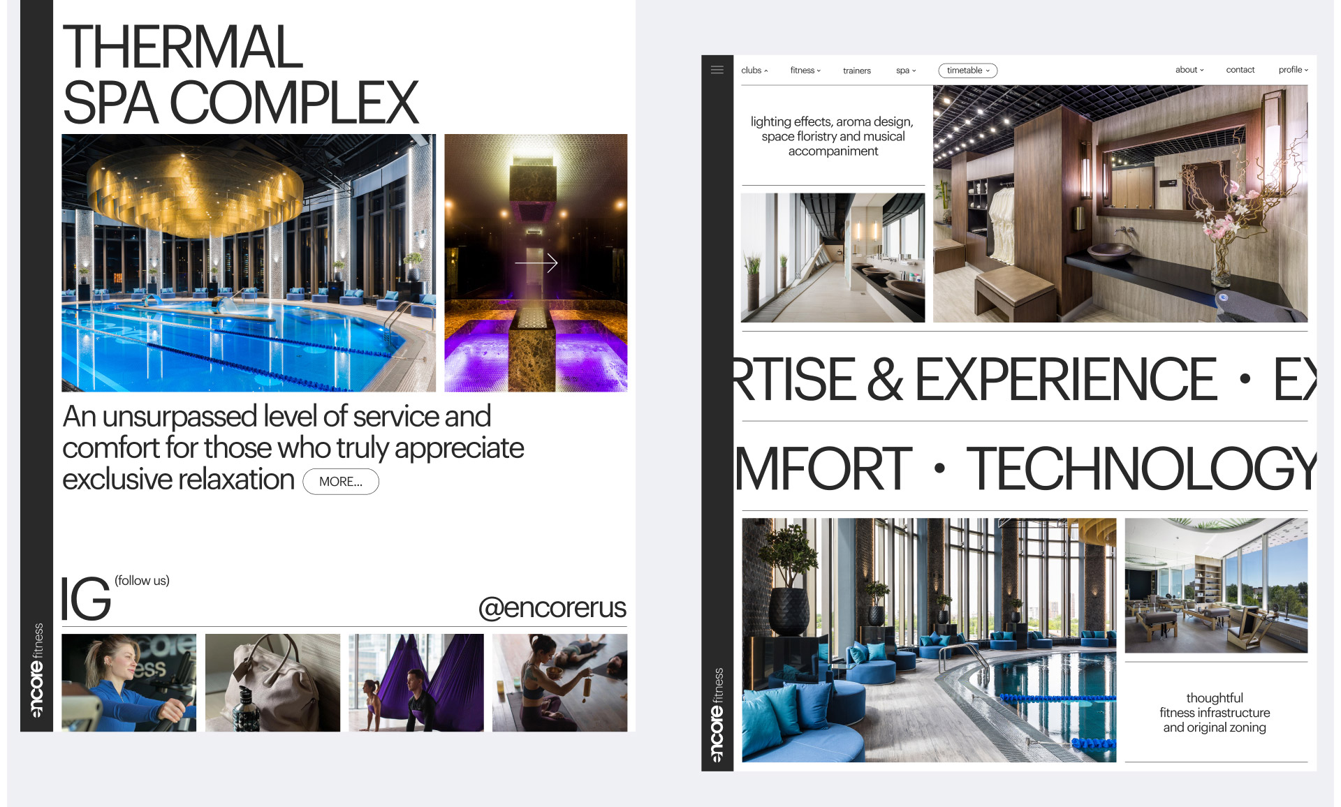 Encore Fitness Website — Изображение №6 — Интерфейсы, Анимация на Dprofile