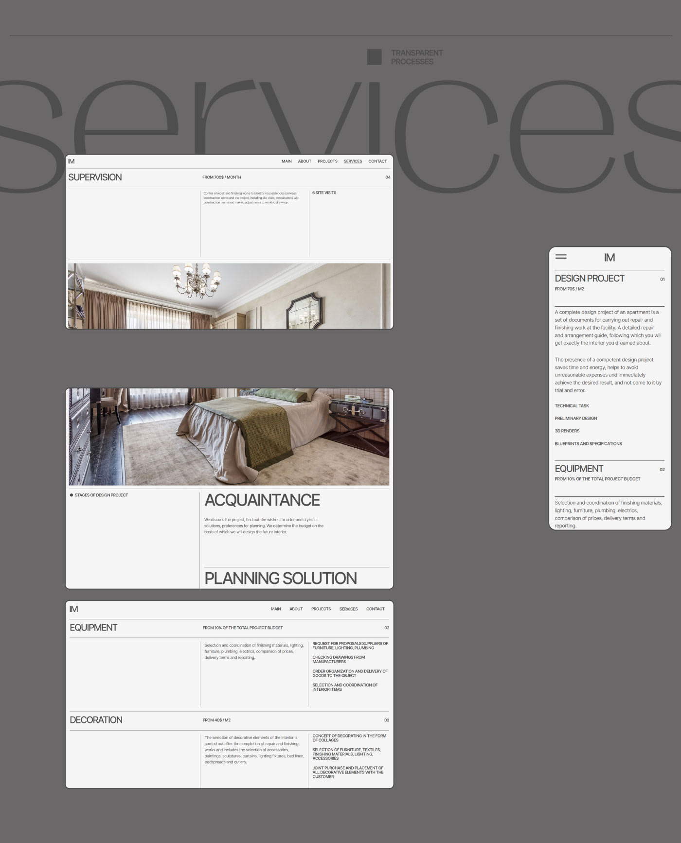 IM Interior Designer Website — Изображение №5 — Интерфейсы, Брендинг на Dprofile
