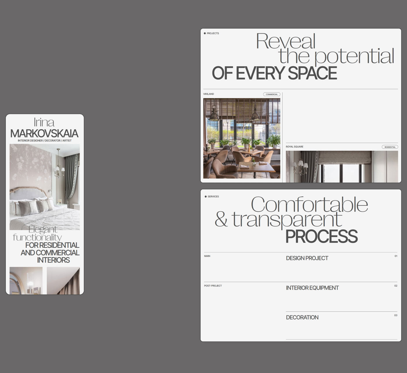 IM Interior Designer Website — Изображение №2 — Интерфейсы, Брендинг на Dprofile