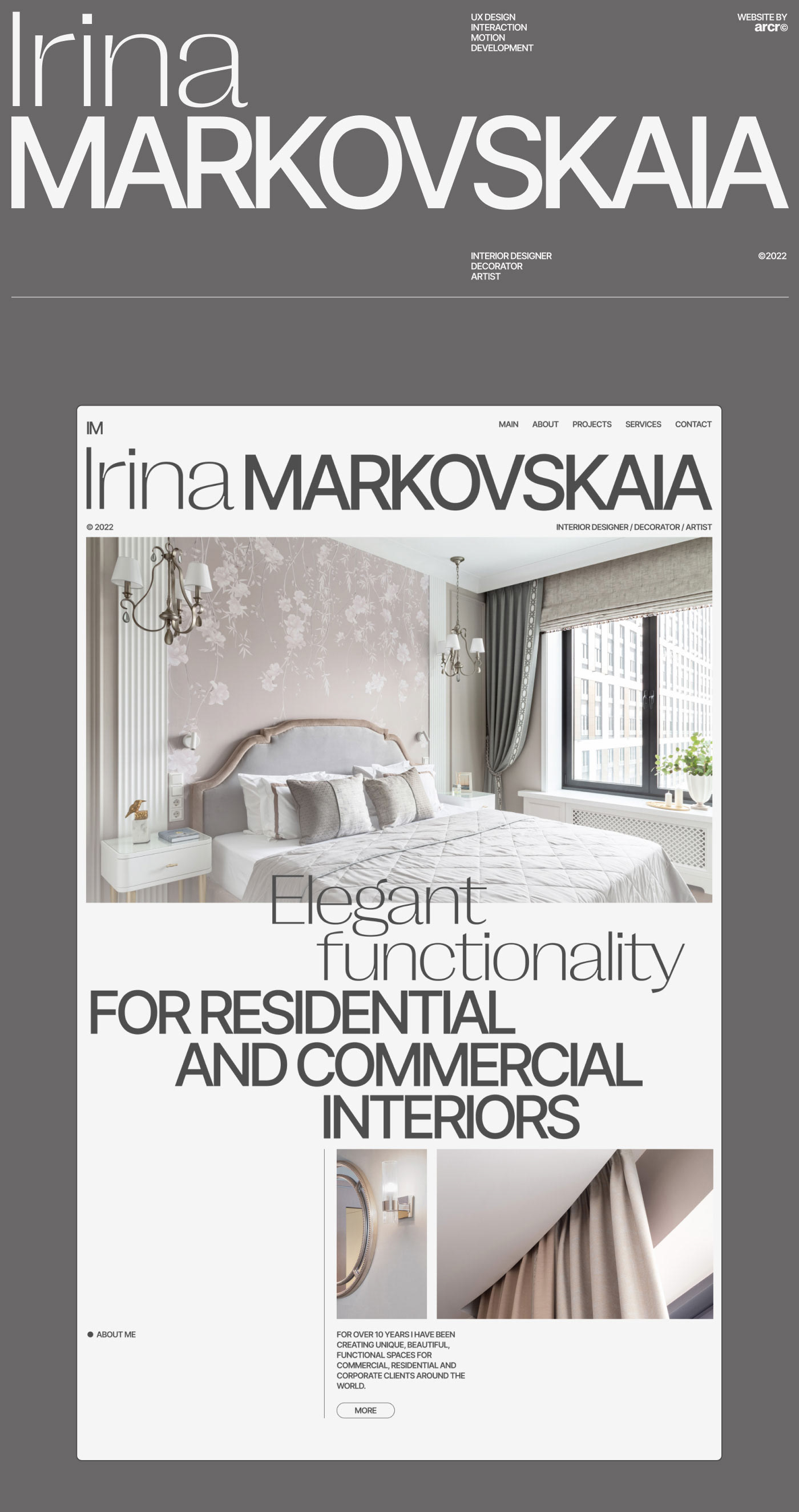 IM Interior Designer Website — Изображение №1 — Интерфейсы, Брендинг на Dprofile