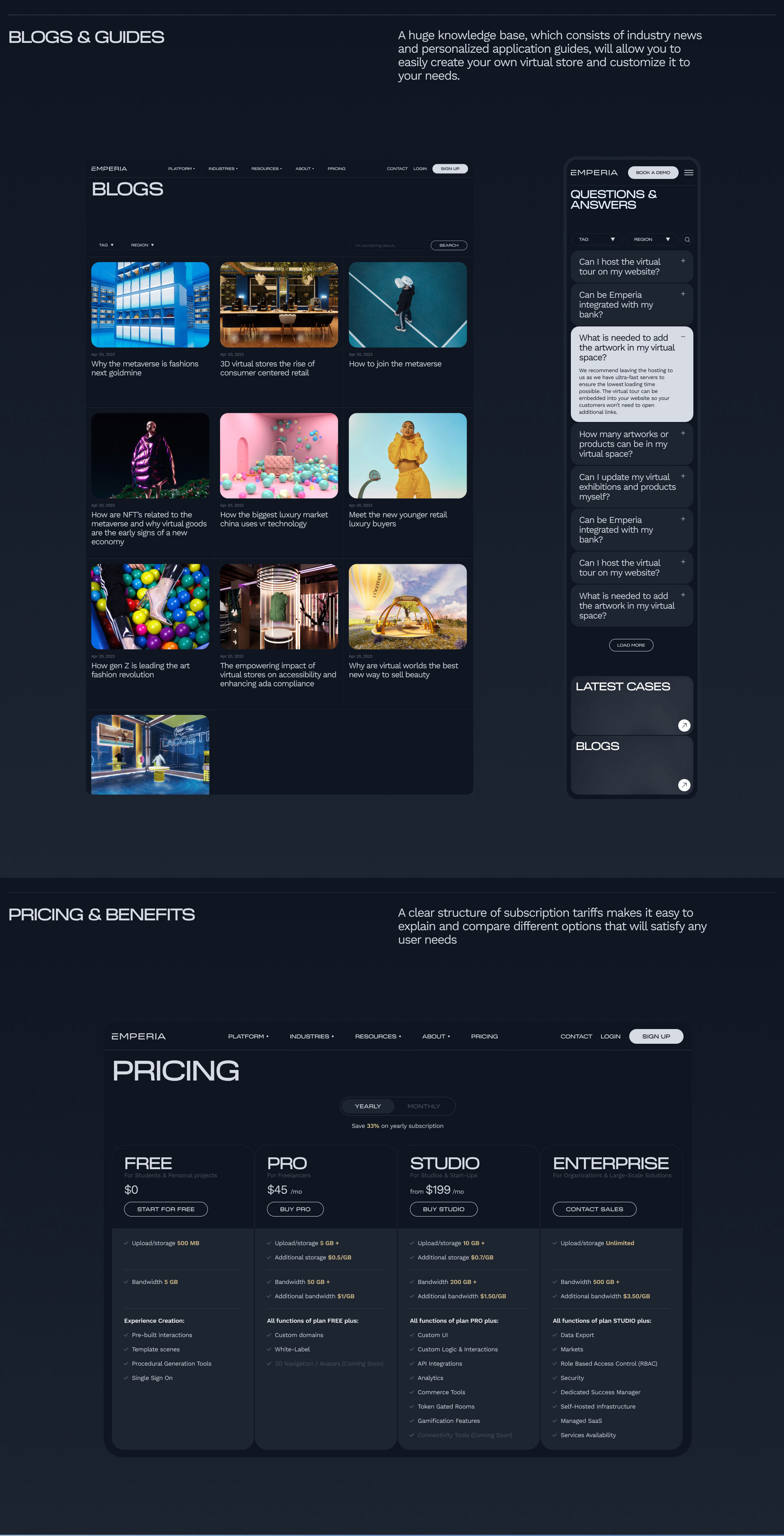 Emperia Virtual Store Platform for Retail & Fashion — Изображение №10 — Интерфейсы, Анимация на Dprofile