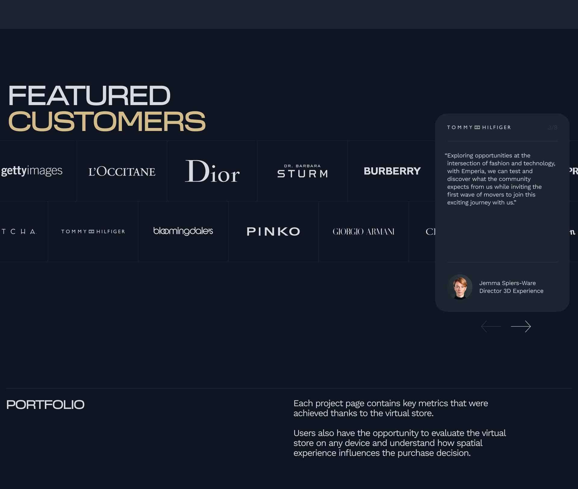 Emperia Virtual Store Platform for Retail & Fashion — Изображение №5 — Интерфейсы, Анимация на Dprofile