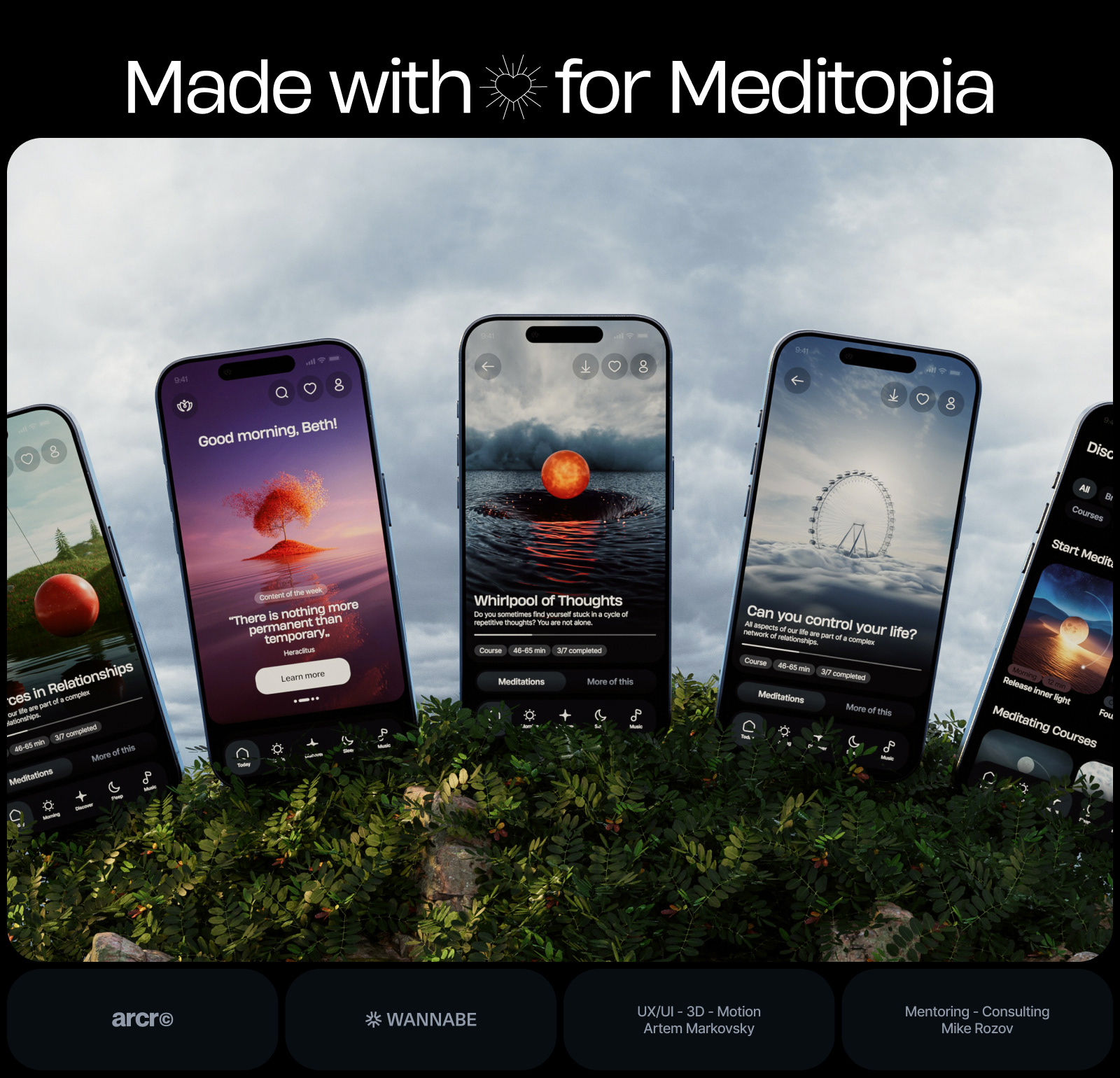 Meditopia App — Изображение №16 — Интерфейсы, 3D на Dprofile