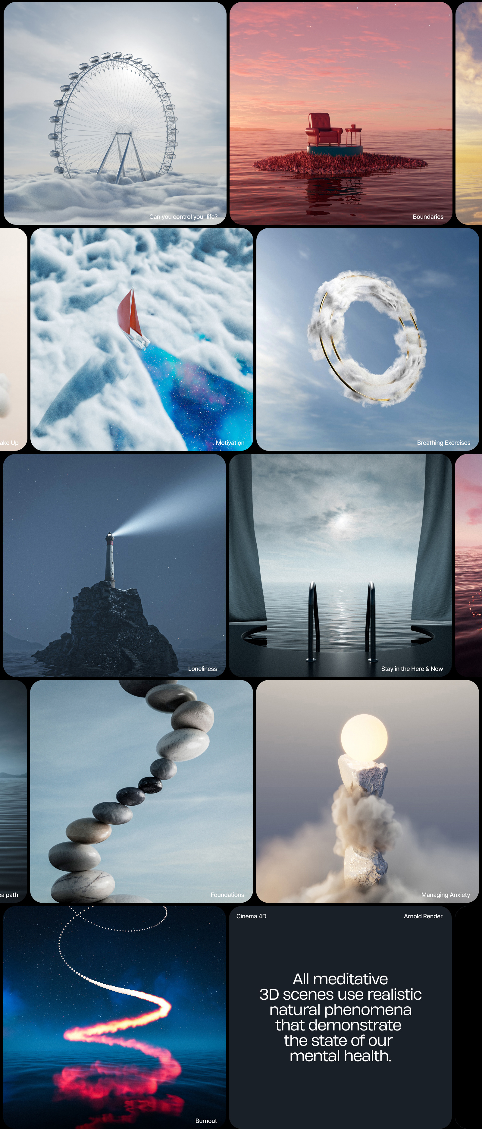 Meditopia App — Изображение №7 — Интерфейсы, 3D на Dprofile