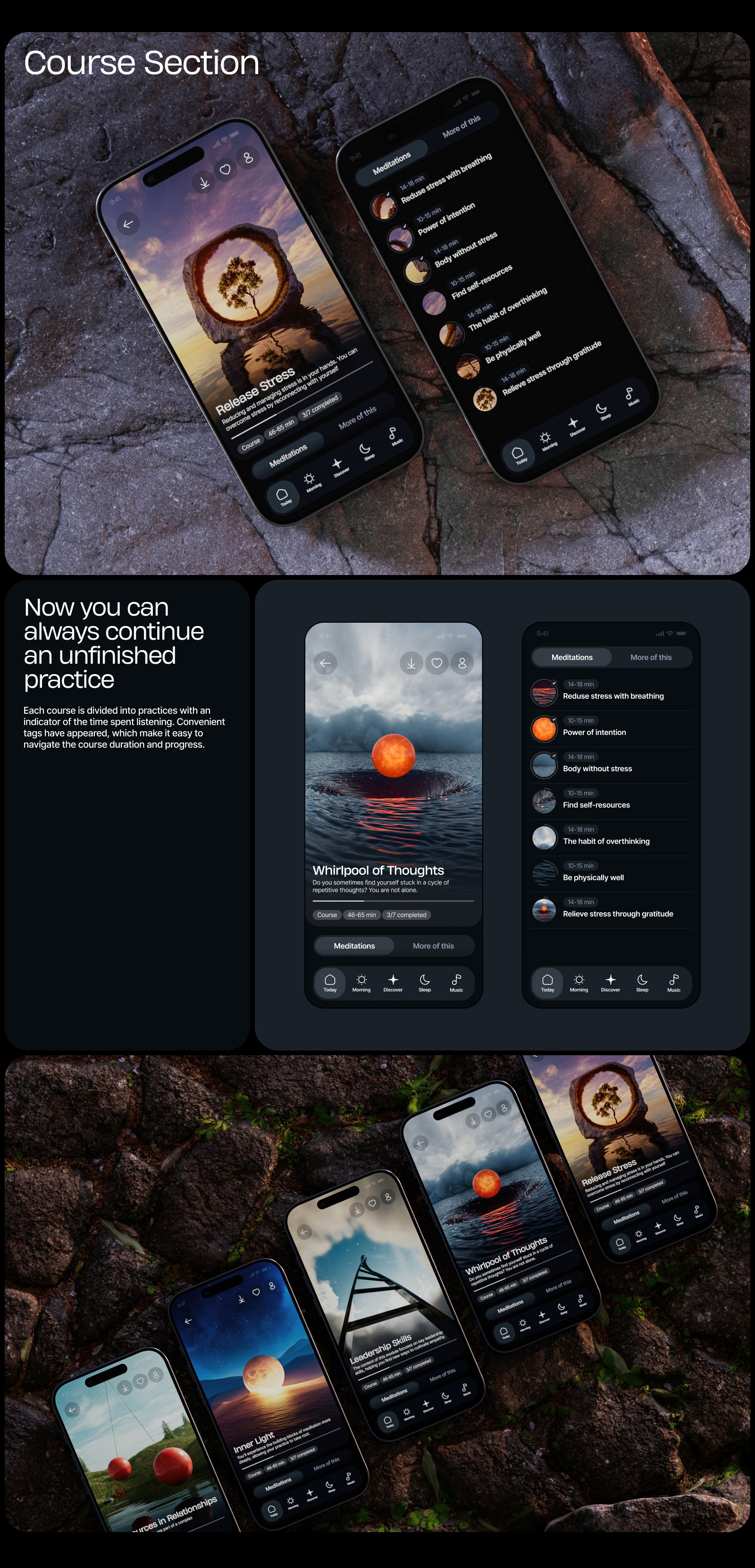 Meditopia App — Изображение №9 — Интерфейсы, 3D на Dprofile