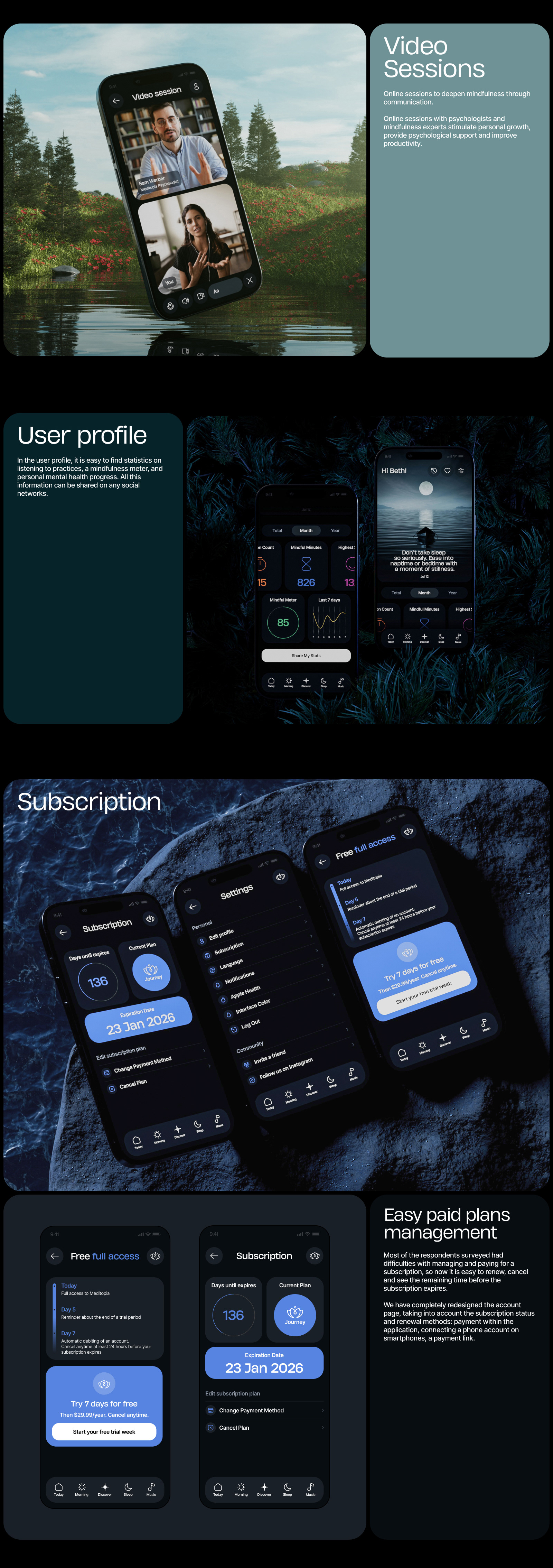 Meditopia App — Изображение №13 — Интерфейсы, 3D на Dprofile