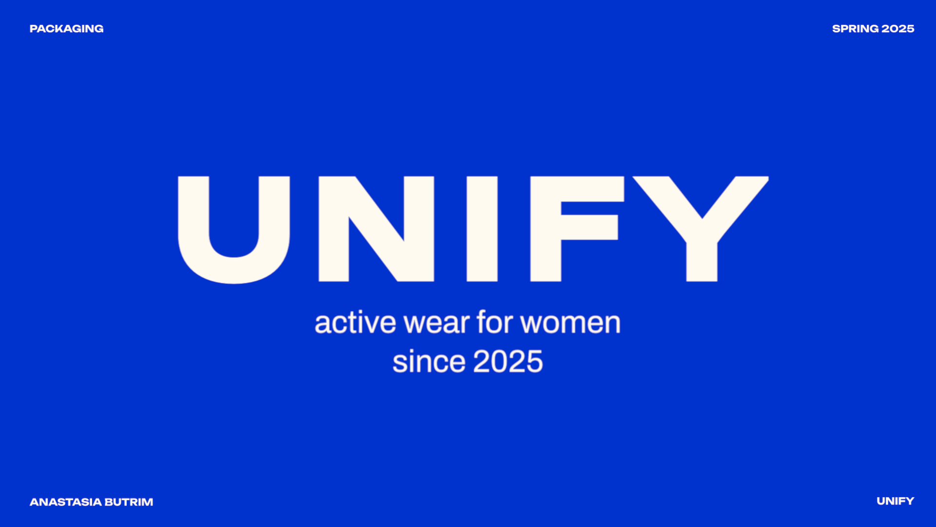Упаковка для бренда спортивной женской одежды UNIFY — Изображение №1 — Брендинг, Графика на Dprofile