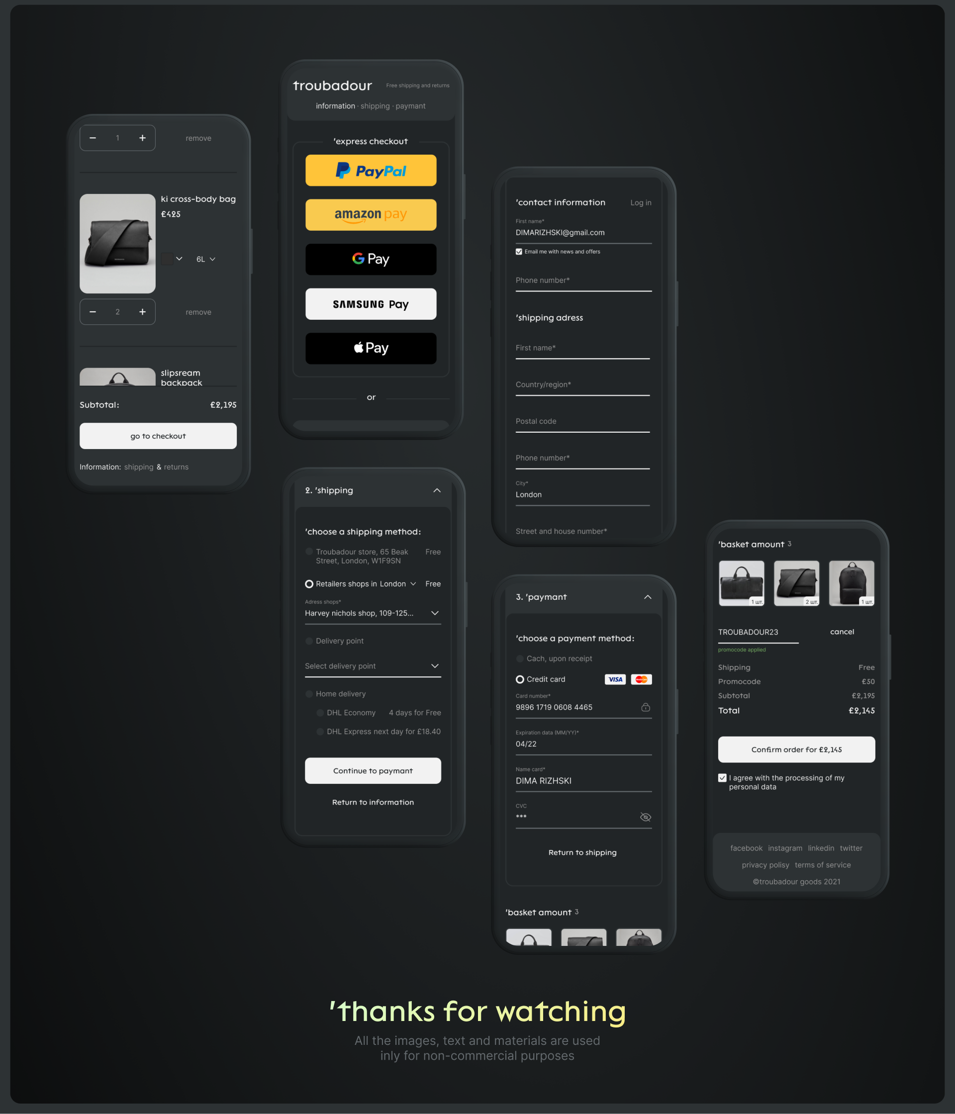 Troubadour bags | E-commerce concept — Изображение №9 — Интерфейсы на Dprofile
