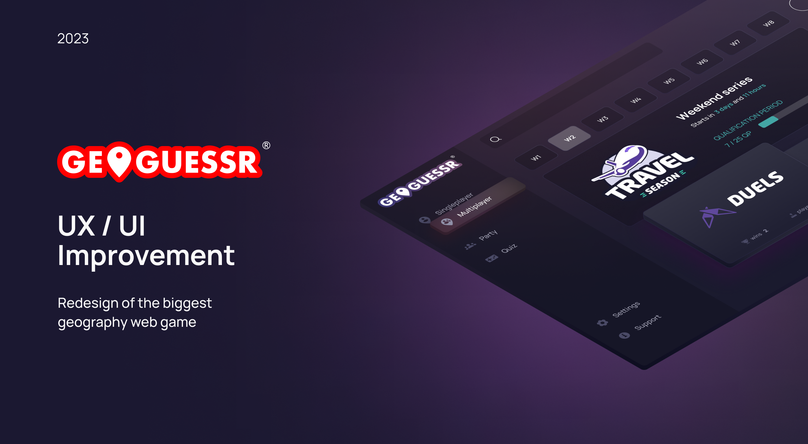 GeoGuessr Game UX/UI Redesign — Изображение №1 — Интерфейсы, Брендинг на Dprofile