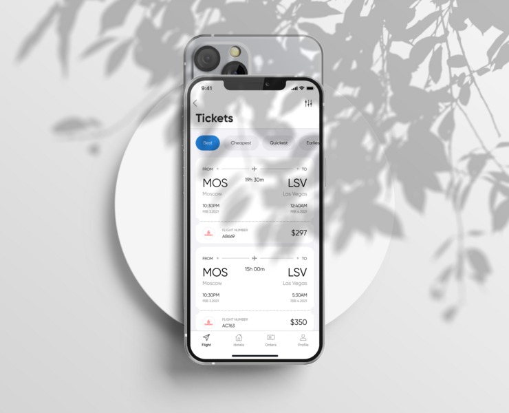 Skyline - Mobile App UX/UI на Dprofile