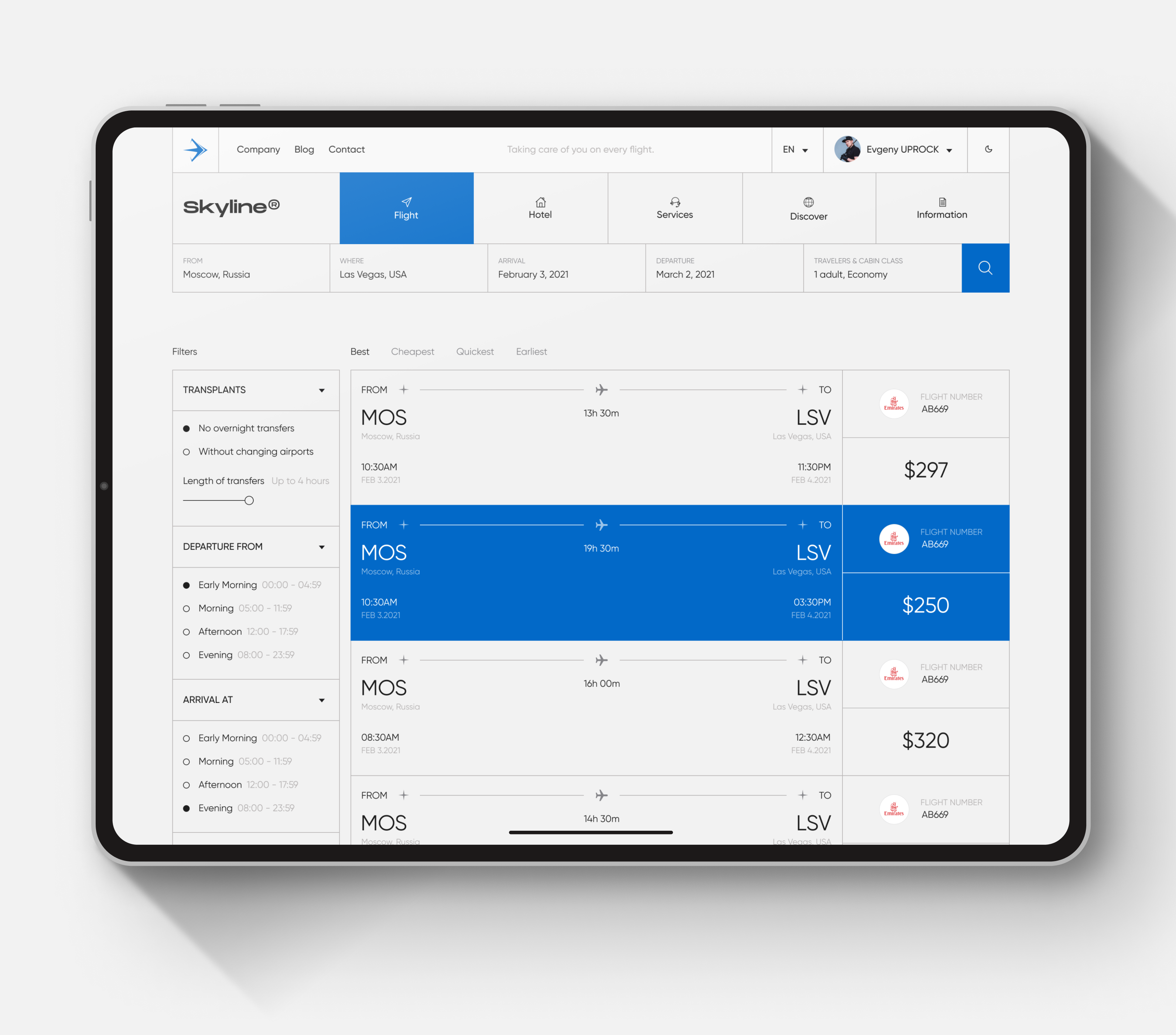 Skyline - Mobile App UX/UI — Изображение №4 — Интерфейсы на Dprofile