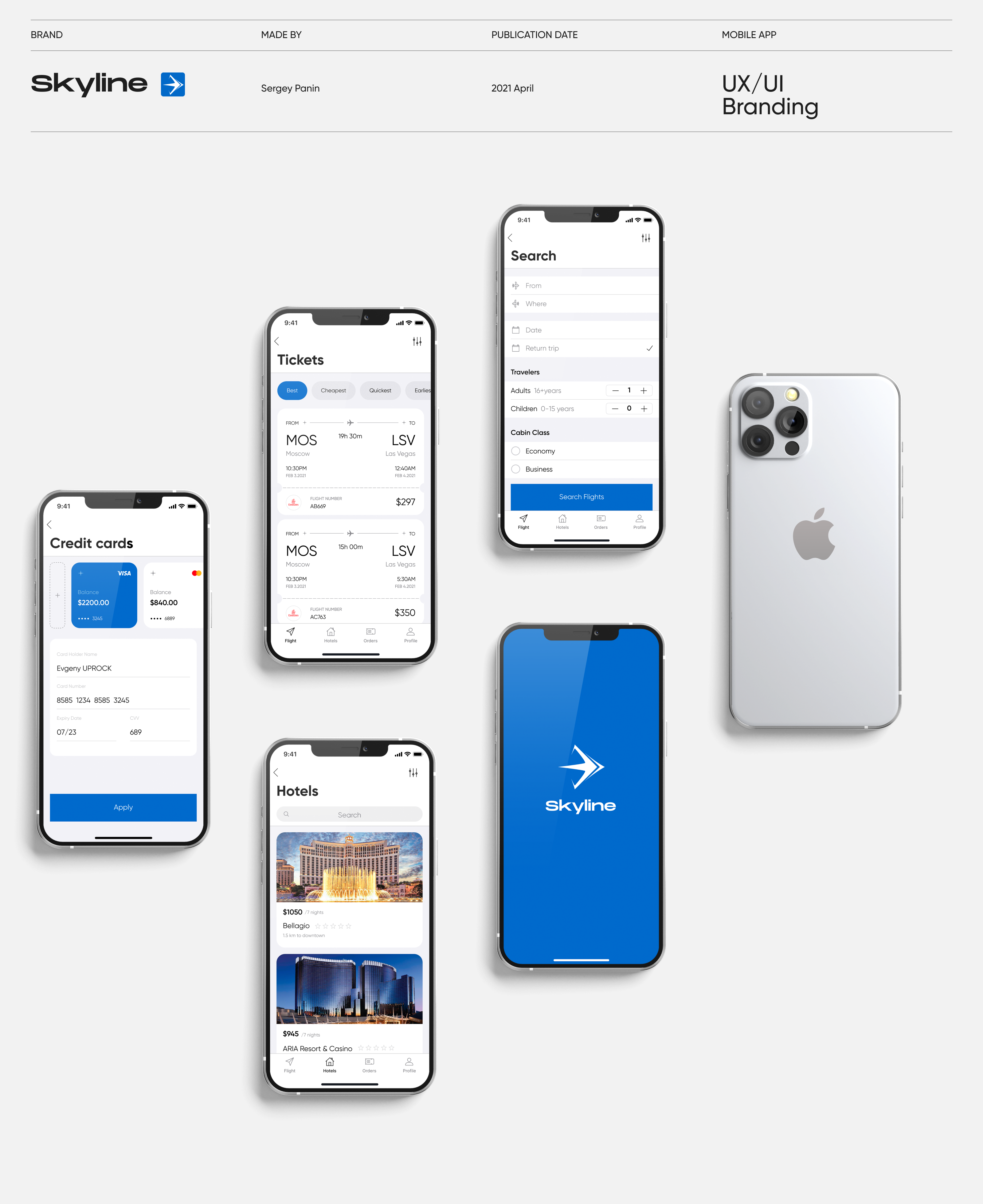 Skyline - Mobile App UX/UI — Изображение №1 — Интерфейсы на Dprofile