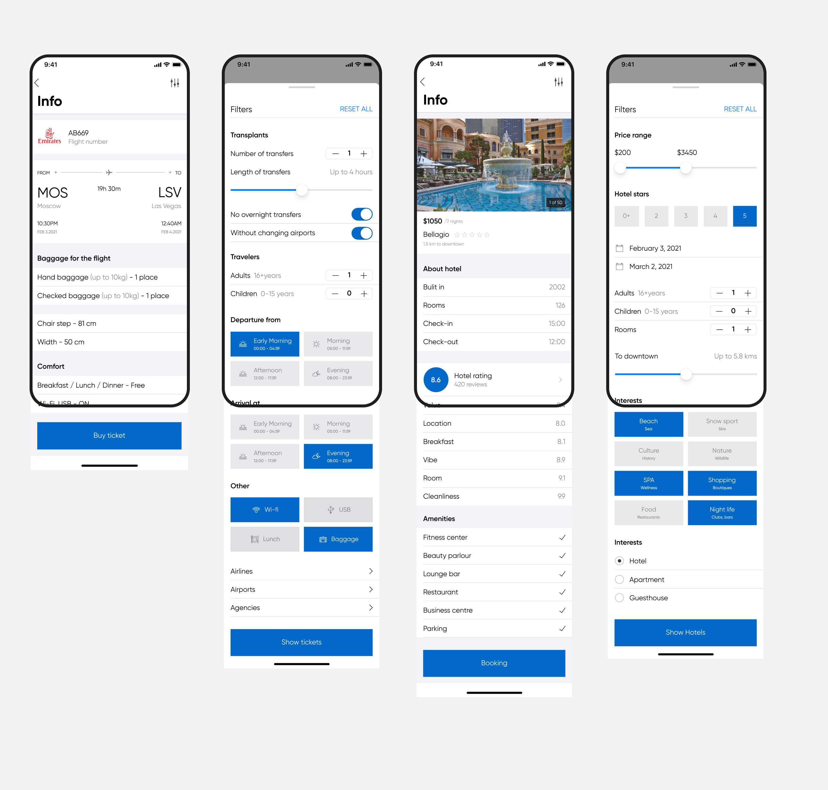 Skyline - Mobile App UX/UI — Изображение №8 — Интерфейсы на Dprofile