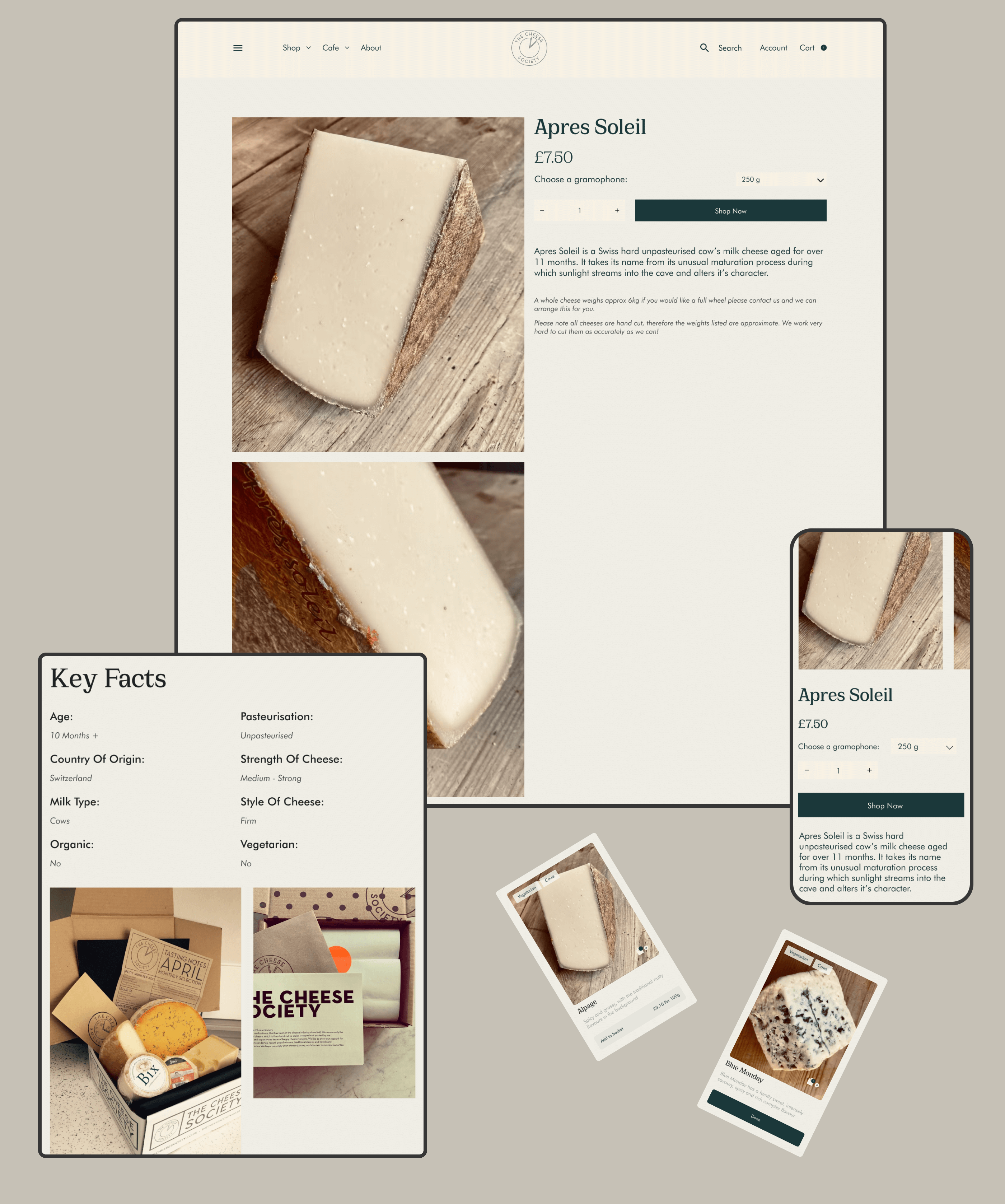 THE CHEESE SOCIETY | concept online store — Изображение №5 — Интерфейсы на Dprofile