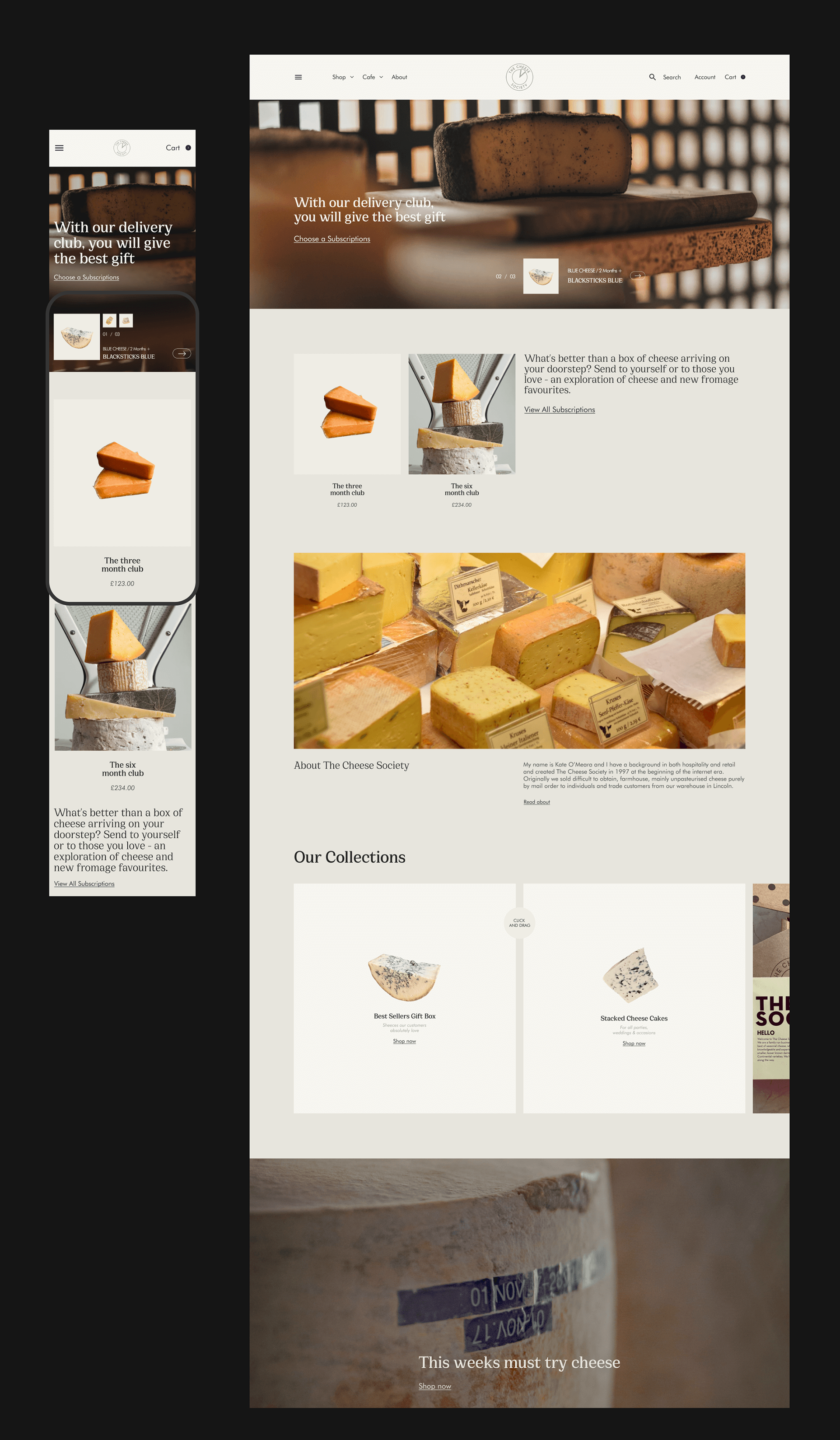 THE CHEESE SOCIETY | concept online store — Изображение №2 — Интерфейсы на Dprofile