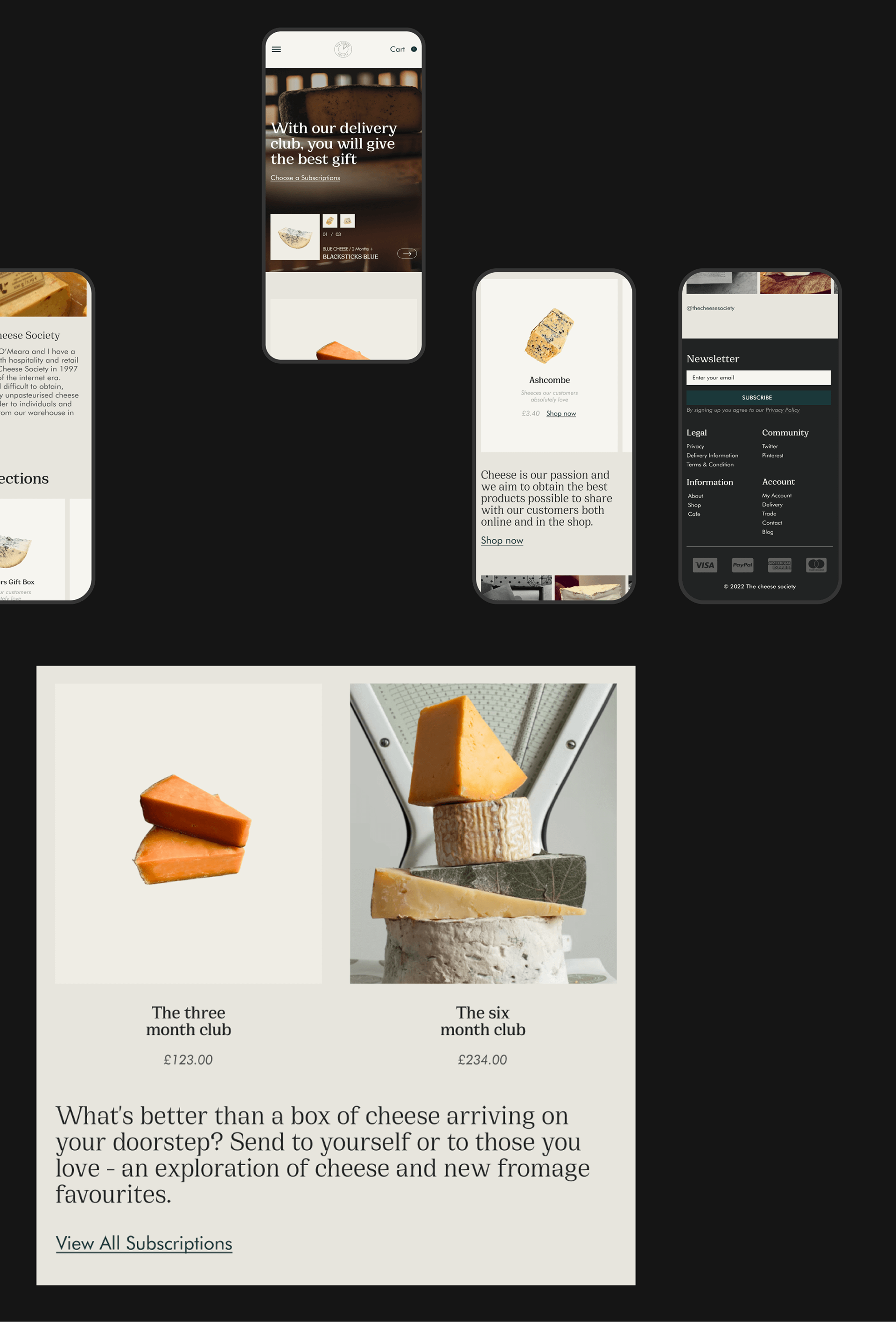 THE CHEESE SOCIETY | concept online store — Изображение №3 — Интерфейсы на Dprofile
