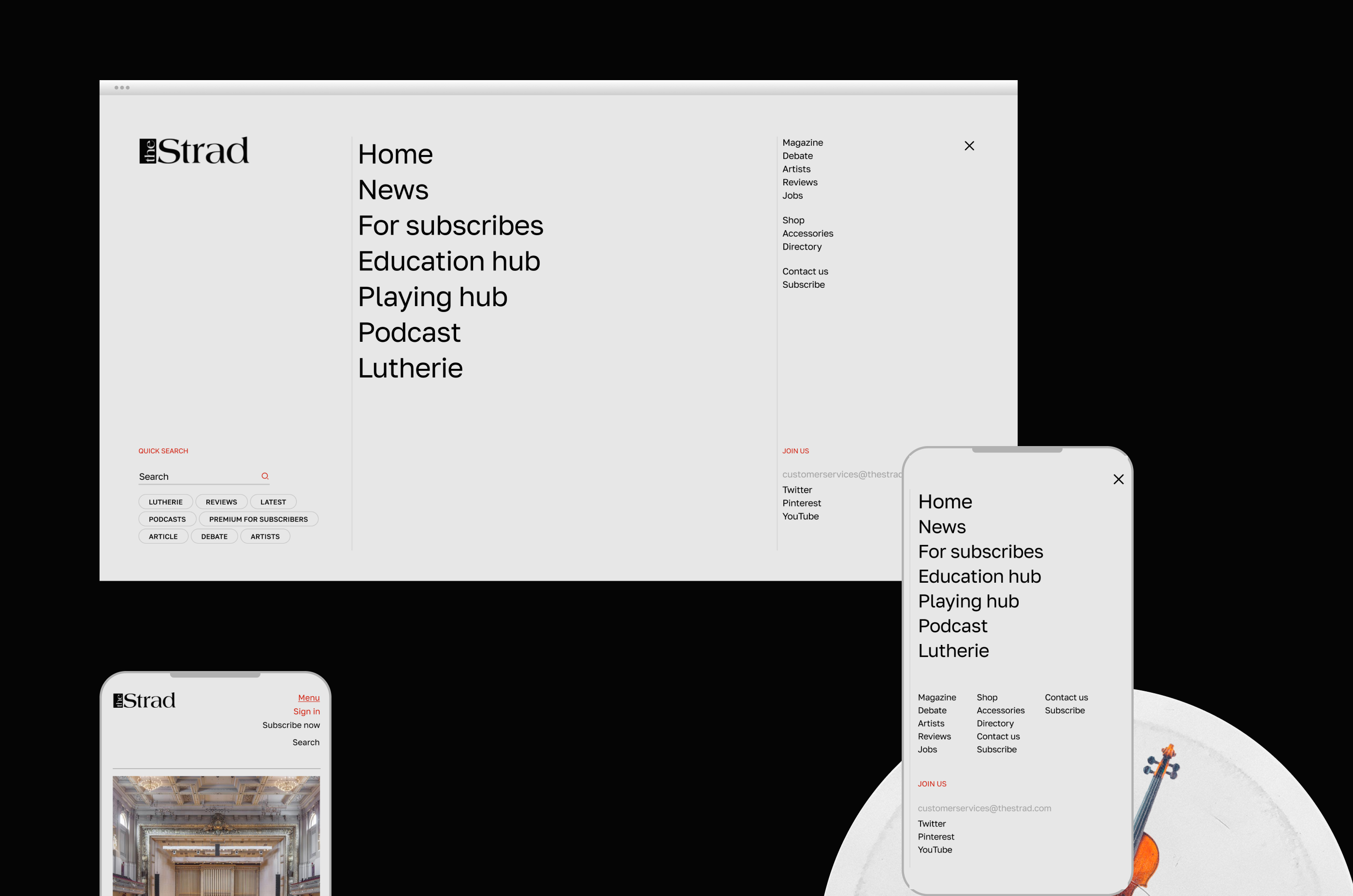 THE STRAD MAGAZINE ● Redesign Concept — Изображение №9 — Интерфейсы на Dprofile