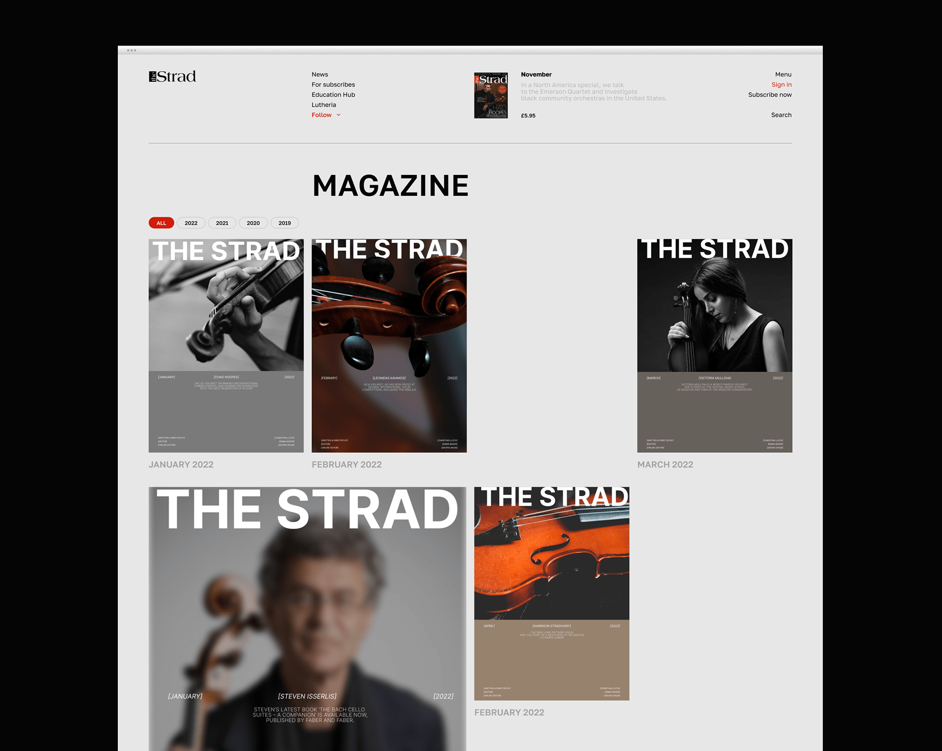 THE STRAD MAGAZINE ● Redesign Concept — Изображение №20 — Интерфейсы на Dprofile