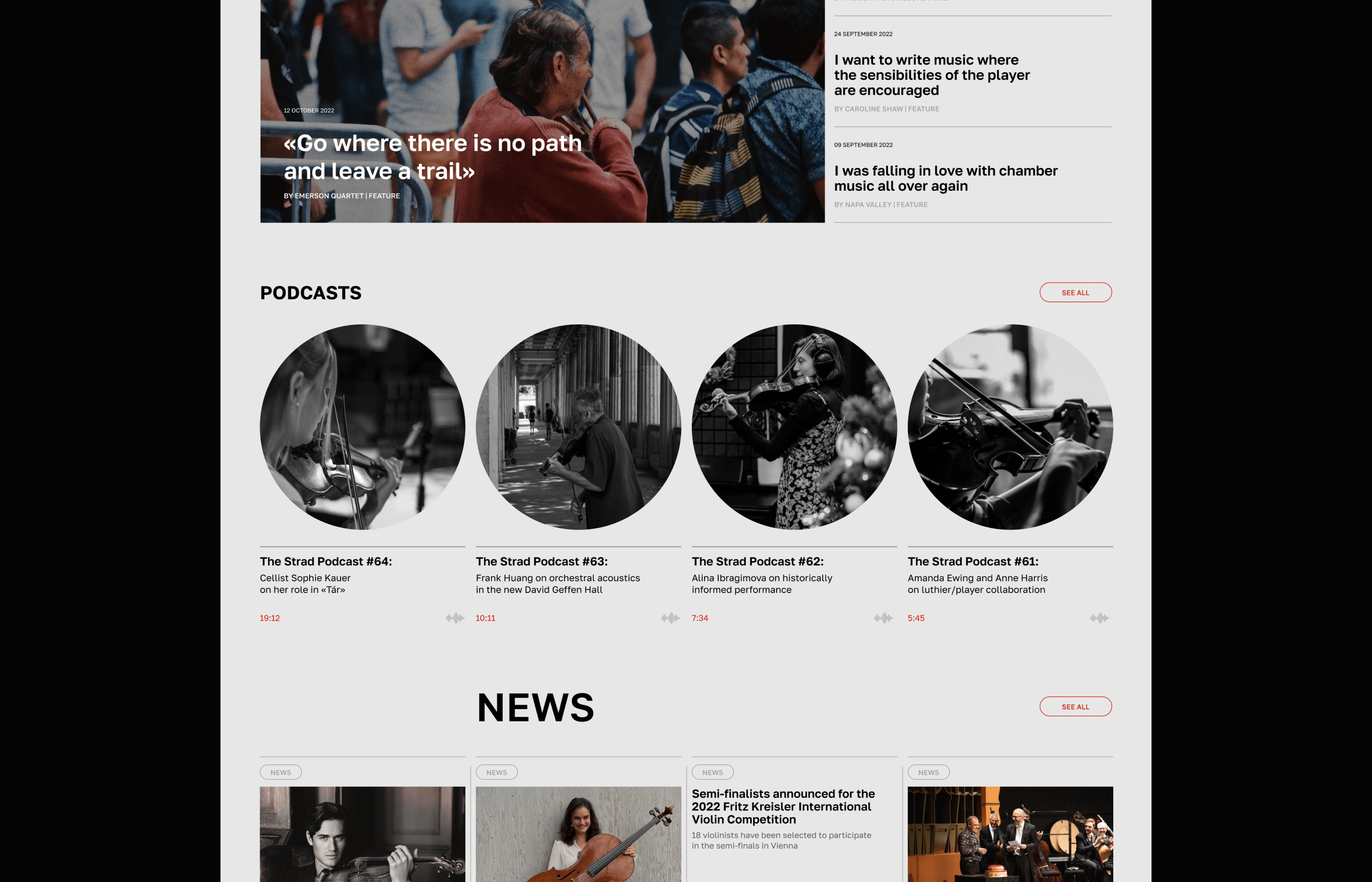 THE STRAD MAGAZINE ● Redesign Concept — Изображение №5 — Интерфейсы на Dprofile