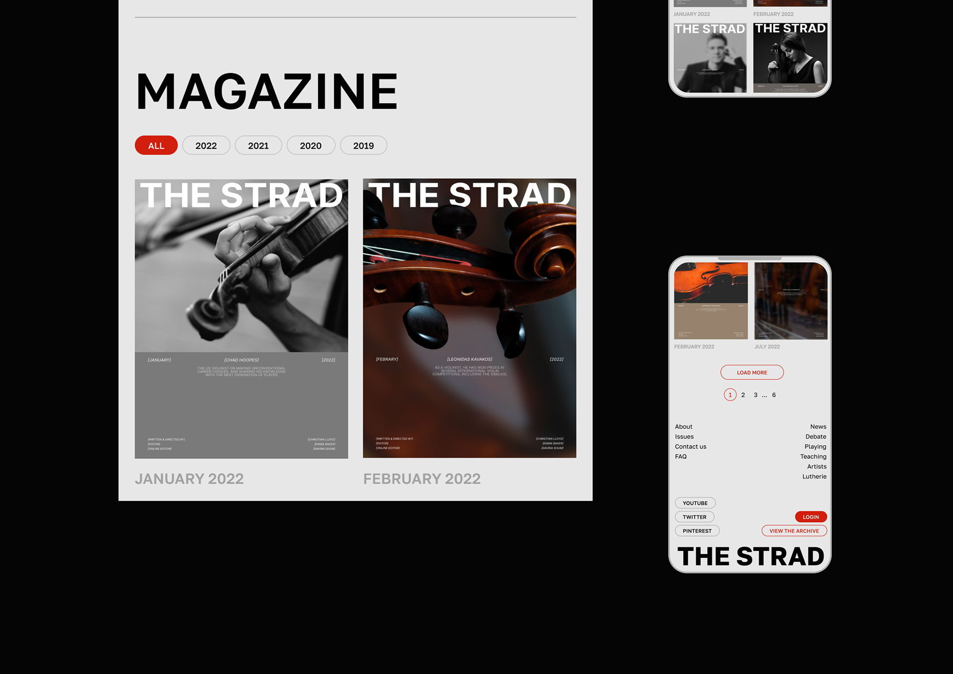 THE STRAD MAGAZINE ● Redesign Concept — Изображение №23 — Интерфейсы на Dprofile