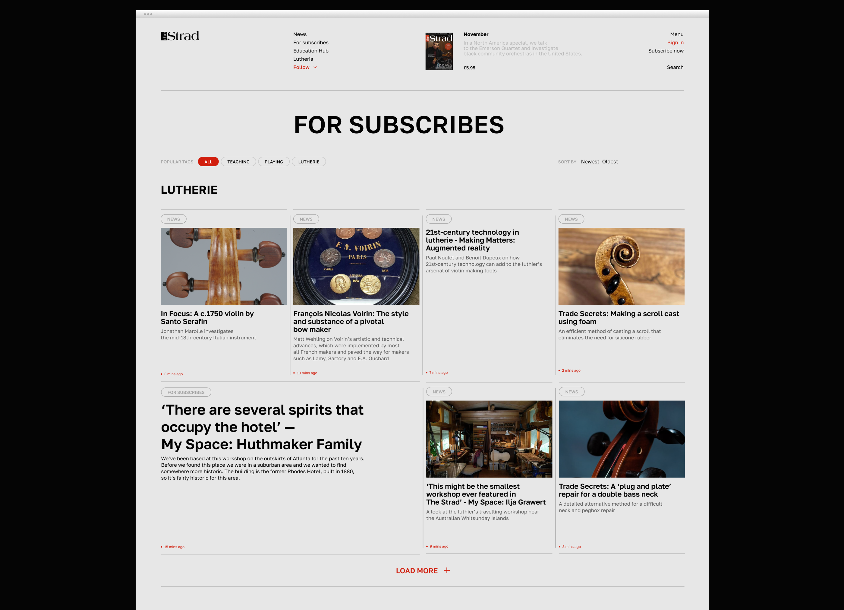 THE STRAD MAGAZINE ● Redesign Concept — Изображение №15 — Интерфейсы на Dprofile
