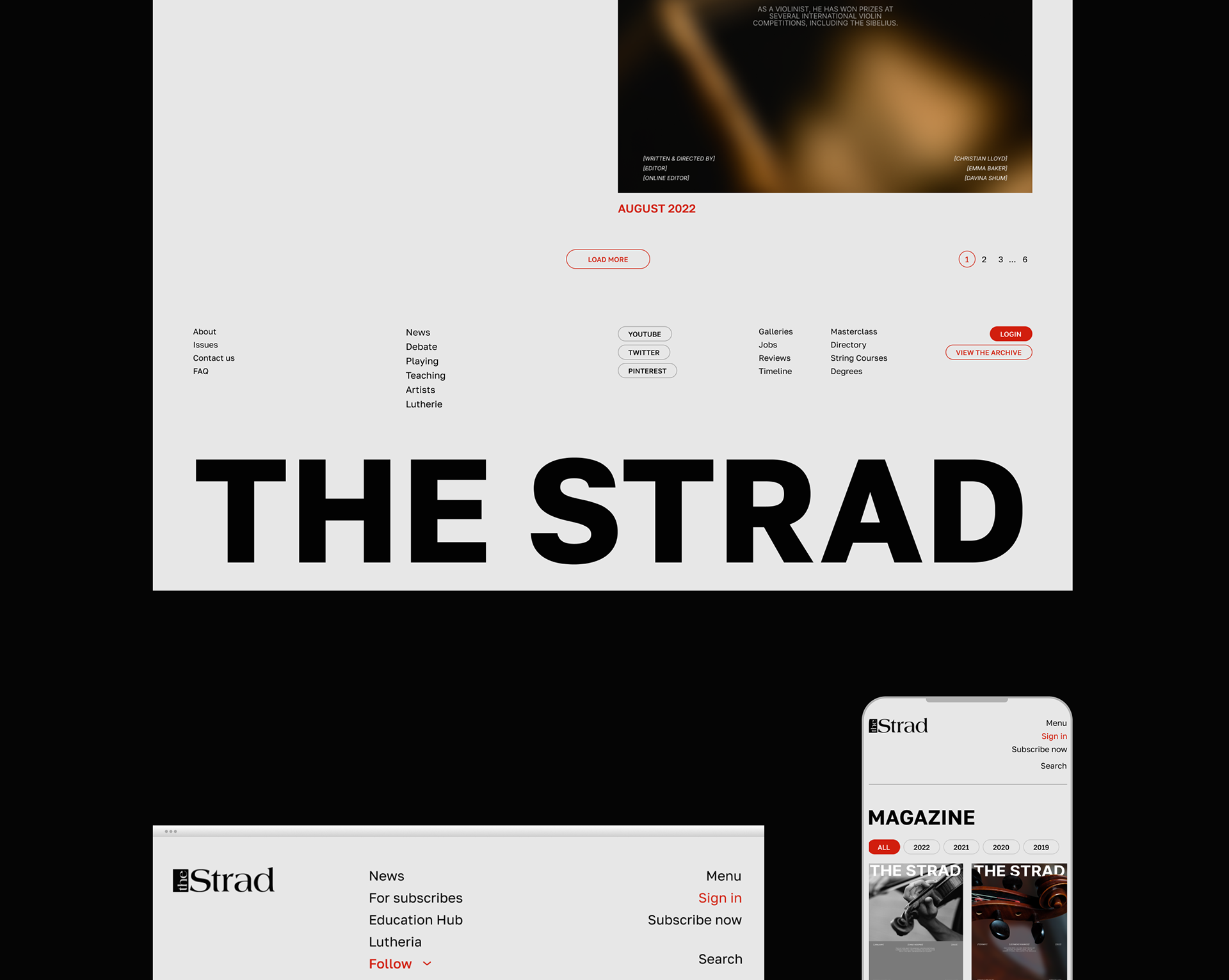 THE STRAD MAGAZINE ● Redesign Concept — Изображение №22 — Интерфейсы на Dprofile