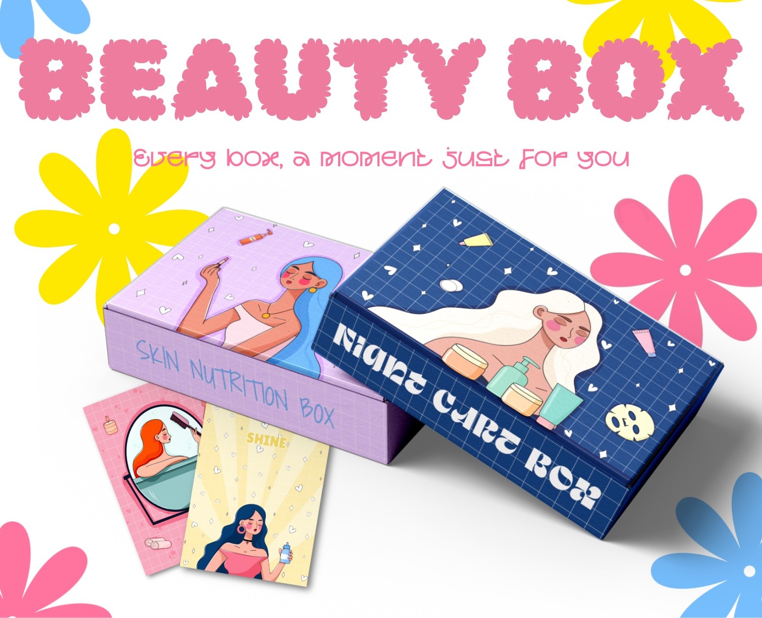 Beauty Box - иллюстрации и оформление упаковкиц — Интерфейсы, Иллюстрация на Dprofile