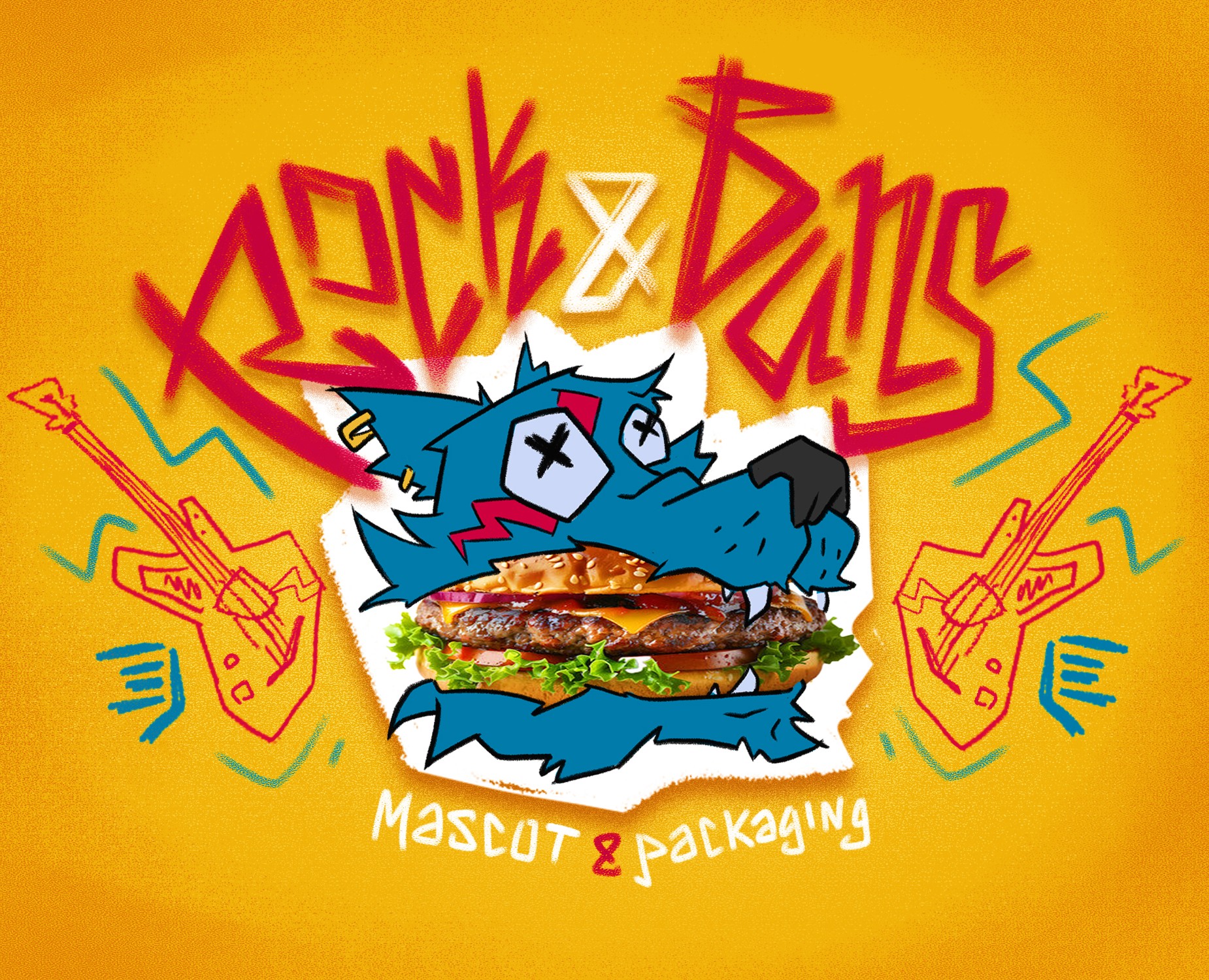 Rock&Buns. Упаковка & Бренд-персонаж — Брендинг, Иллюстрация на Dprofile