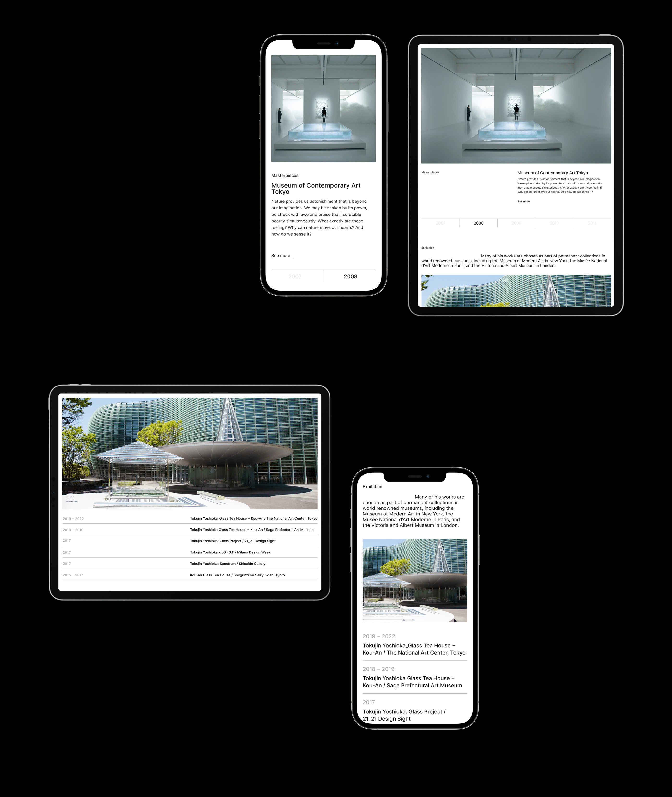 Tokujin Yoshioka | Redesign website & Brand identity — Изображение №5 — Интерфейсы, Брендинг на Dprofile