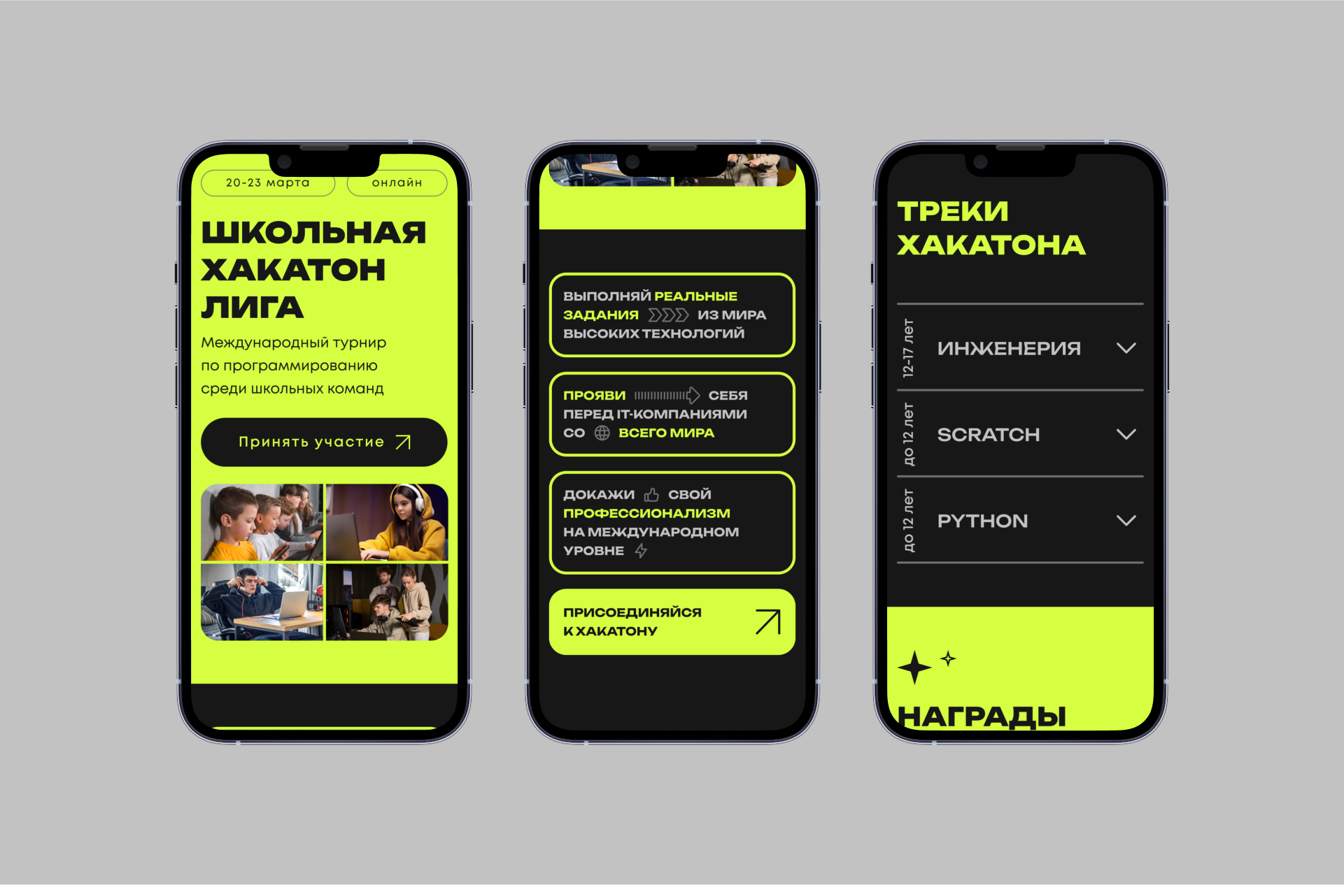 Лендинг для школьной хакатон лиги — Изображение №14 — Интерфейсы на Dprofile