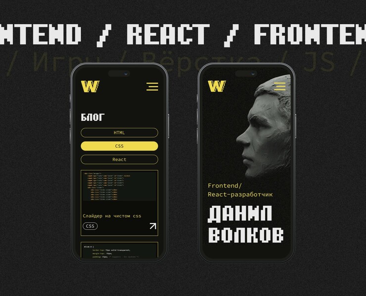 Сайт-портфолио для разработчика — Интерфейсы на Dprofile