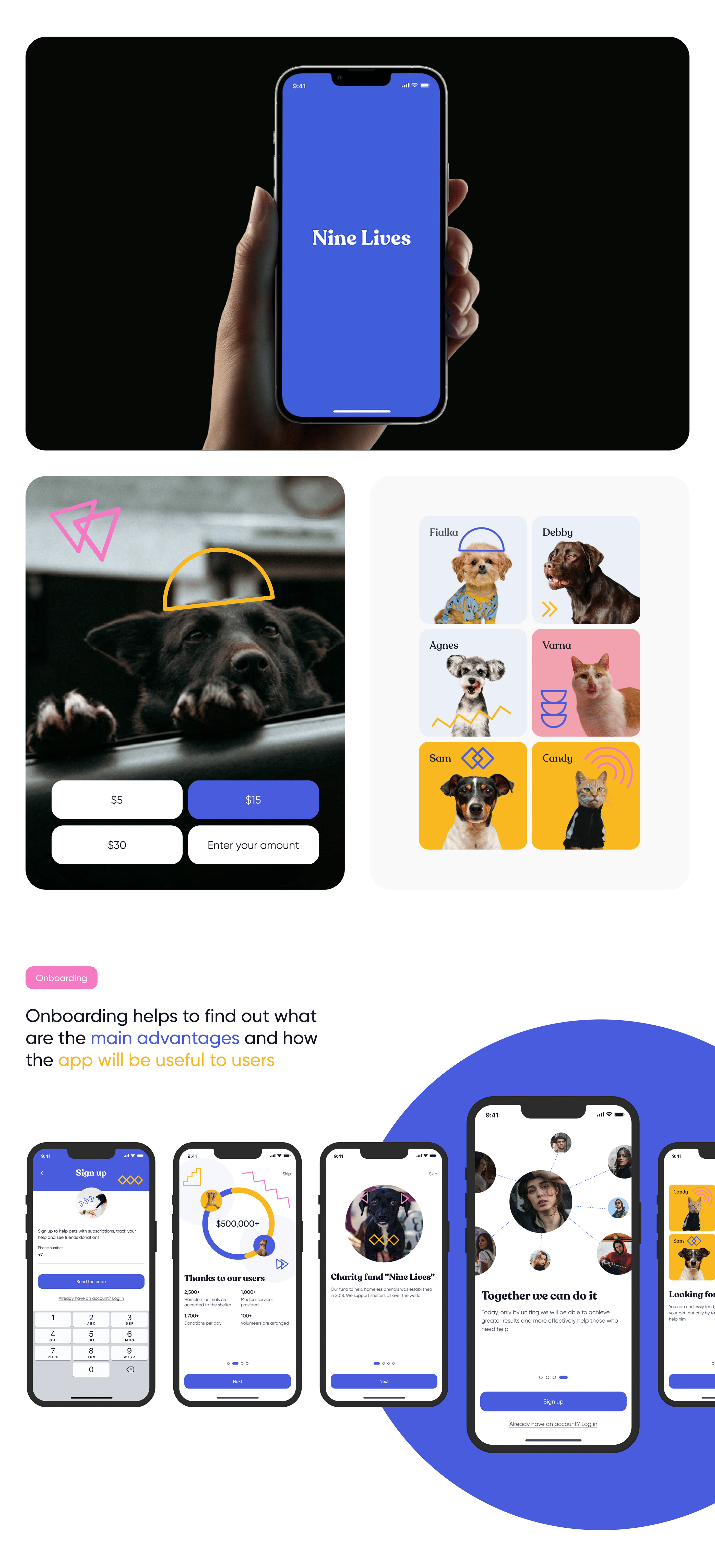 Nine Lives — Charity app concept — Изображение №4 — Интерфейсы на Dprofile
