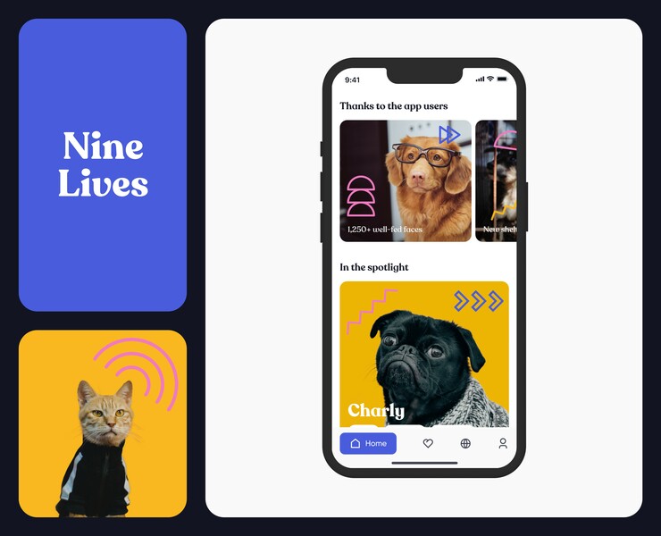 Nine Lives — Charity app concept — Интерфейсы на Dprofile