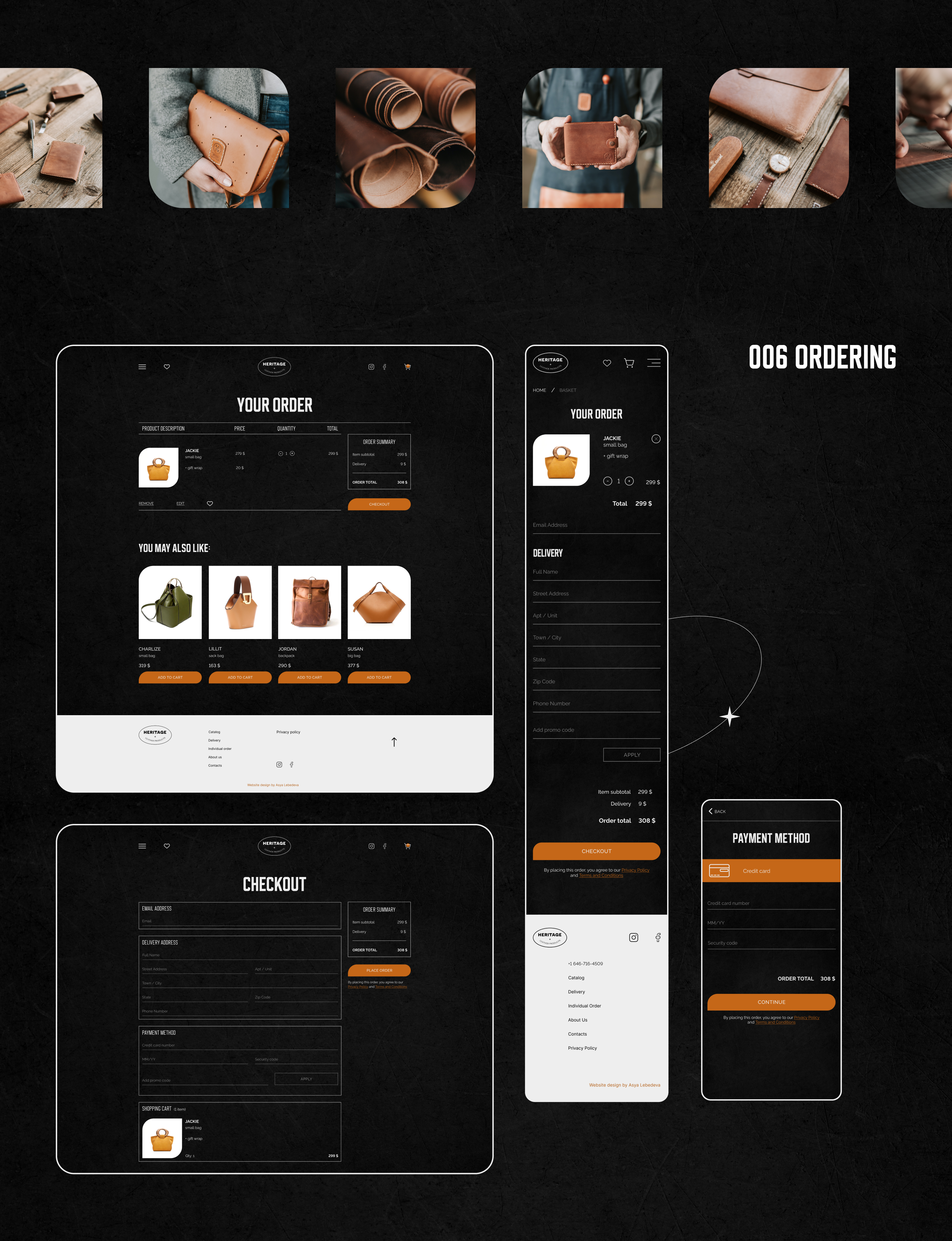Магазин кожаных изделий |E-commerce — Изображение №13 — Интерфейсы на Dprofile
