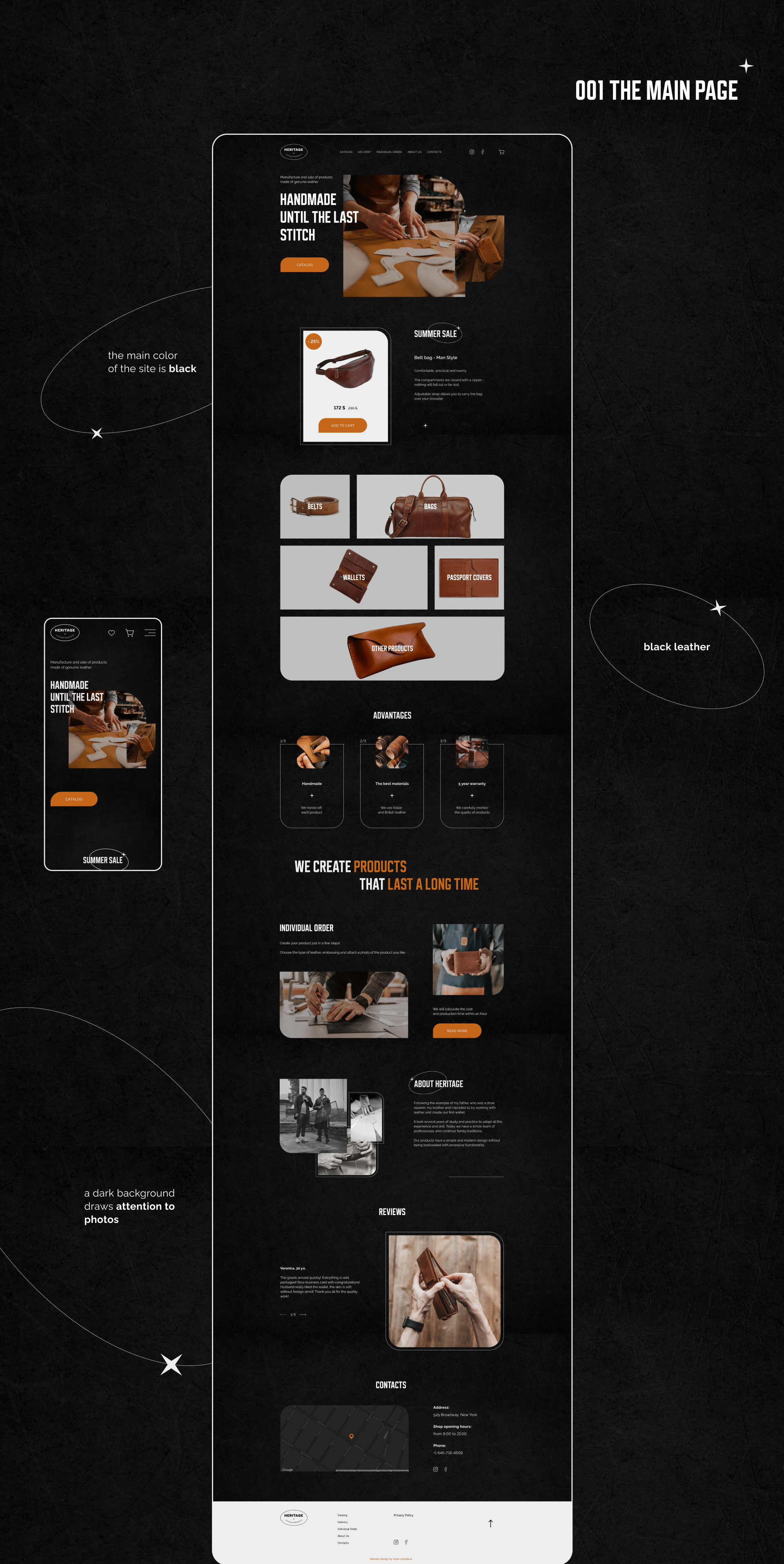 Магазин кожаных изделий |E-commerce — Изображение №3 — Интерфейсы на Dprofile
