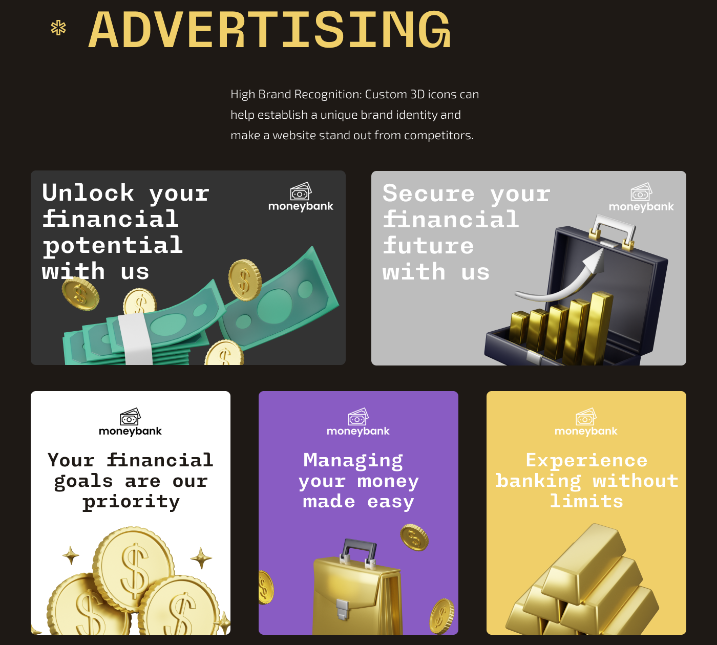 Finance 3d icons Pack — Изображение №7 — Иллюстрация, 3D на Dprofile