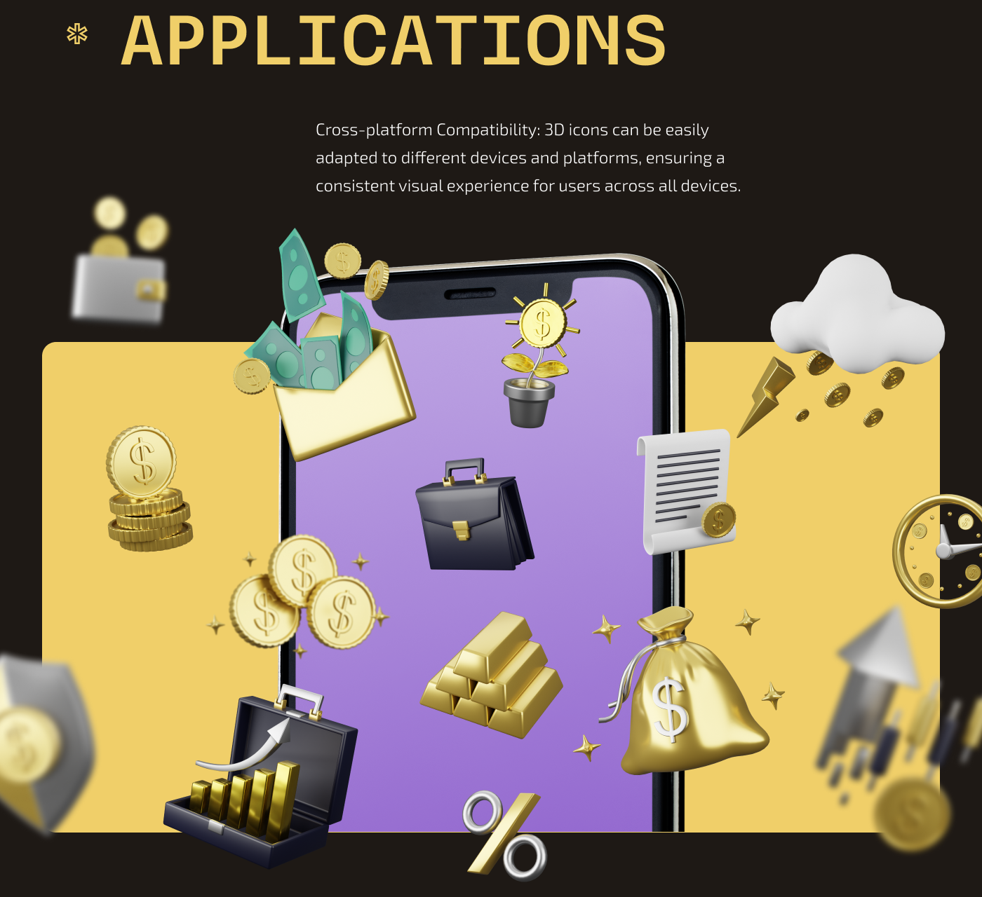 Finance 3d icons Pack — Изображение №9 — Иллюстрация, 3D на Dprofile