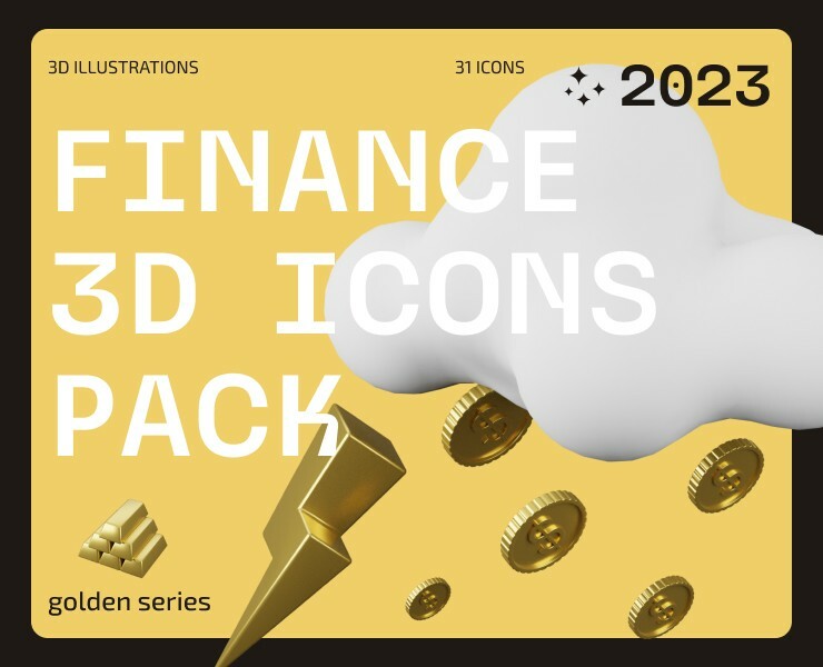 Finance 3d icons Pack — Иллюстрация, 3D на Dprofile