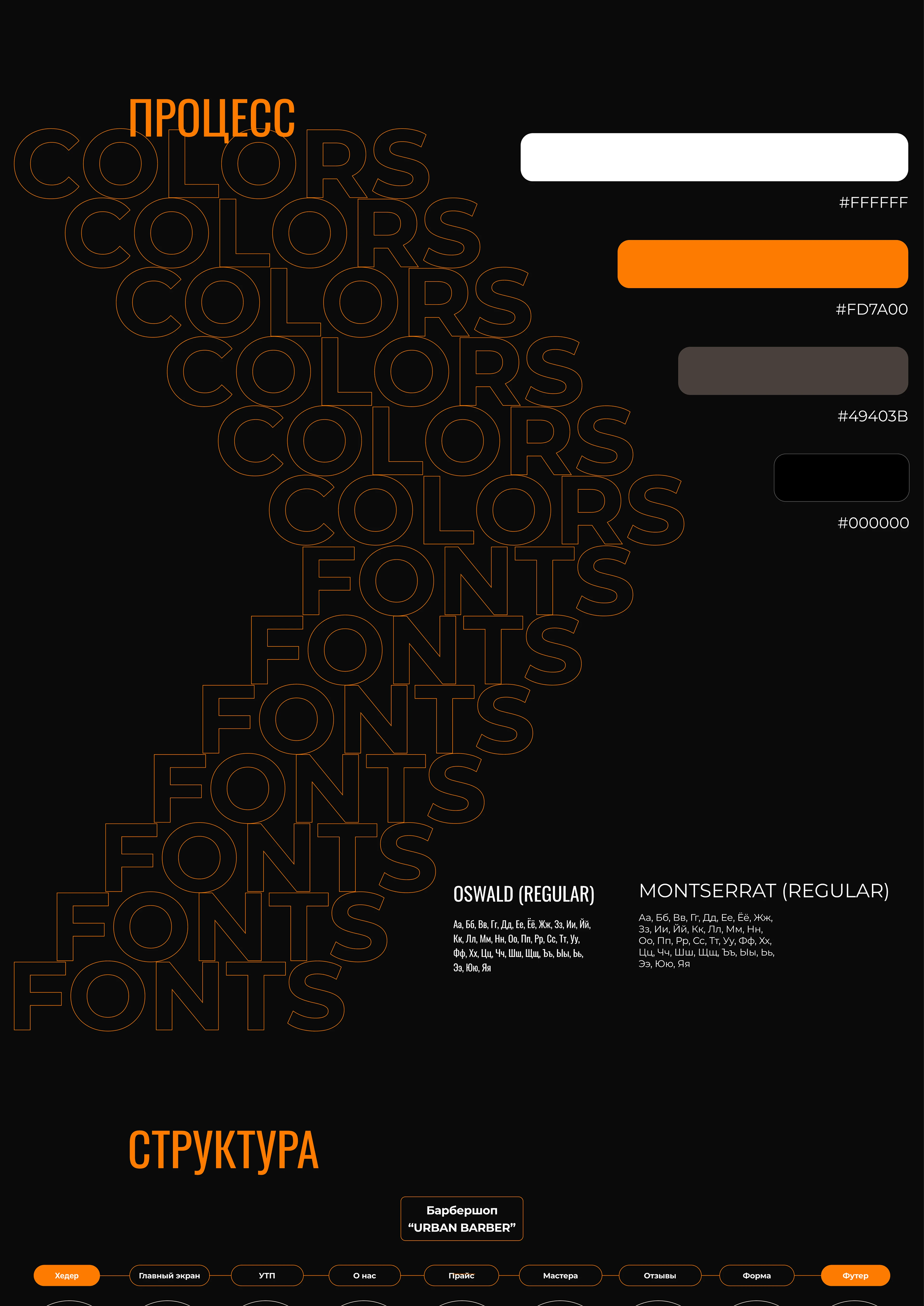 Landing page for barbershop | Лендинг для барбершопа — Изображение №2 — Интерфейсы, Брендинг на Dprofile