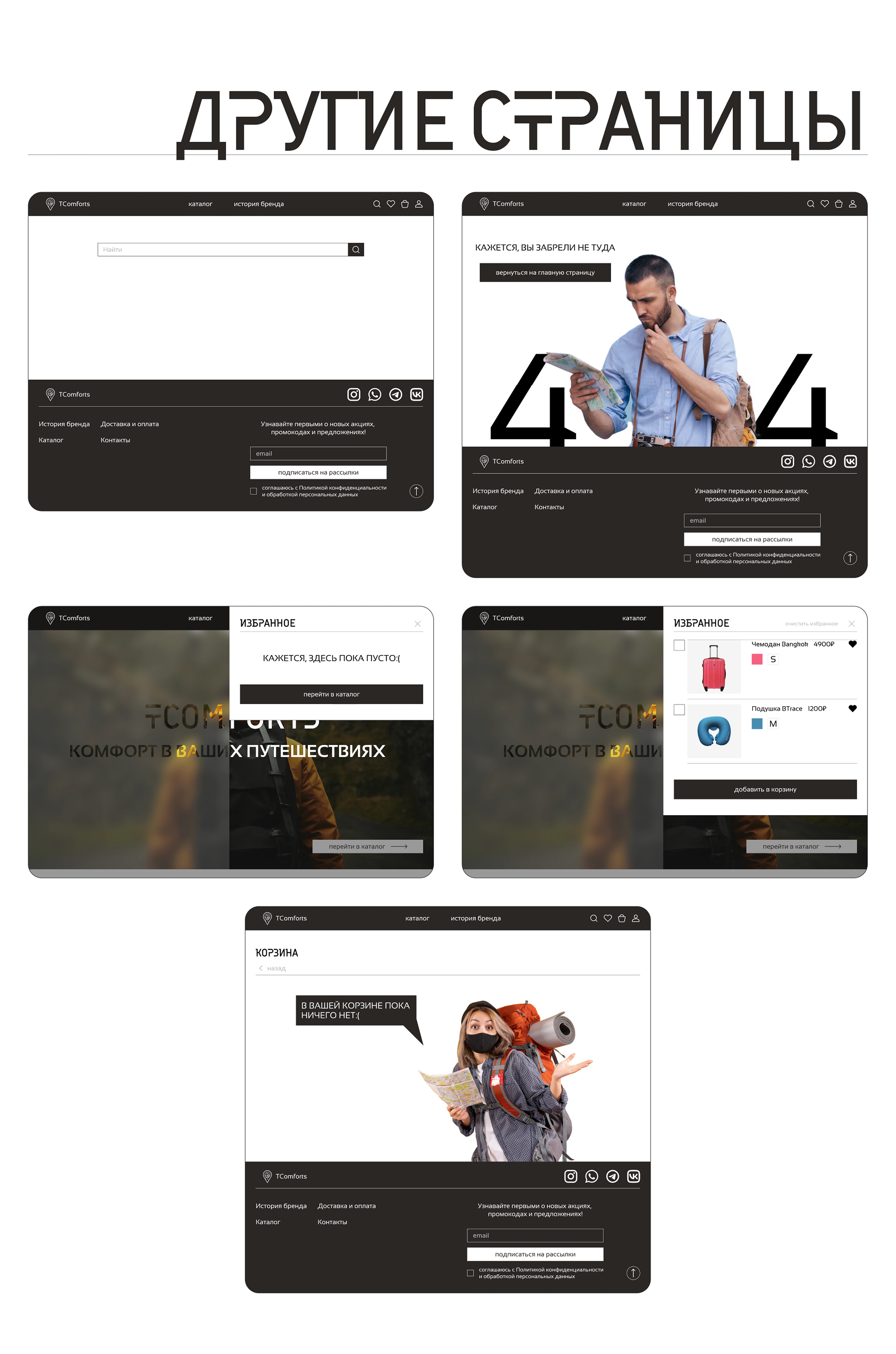 E-COMMERCE | Интернет-магазин товаров для путешествий — Изображение №8 — Интерфейсы, Брендинг на Dprofile