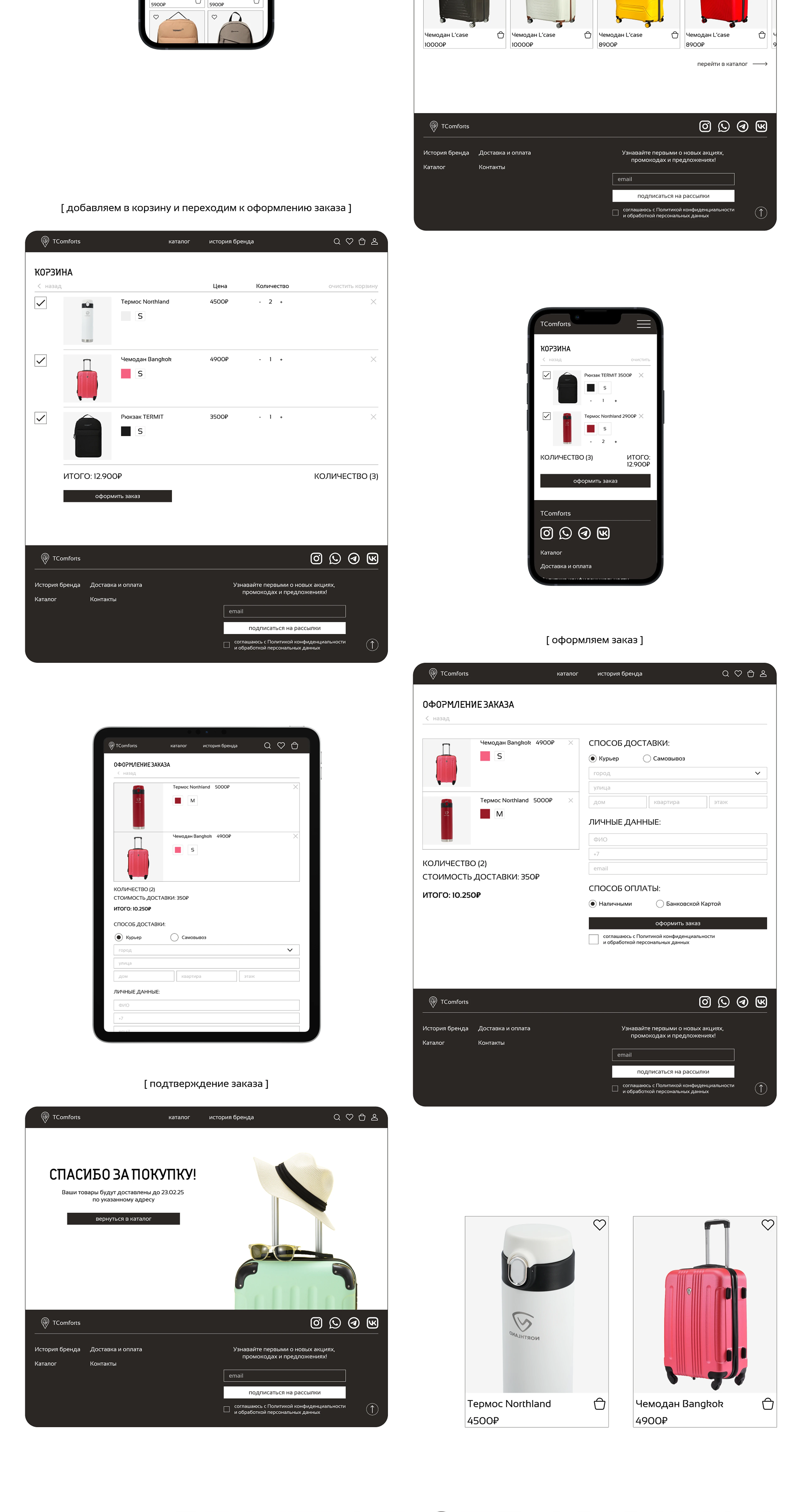 E-COMMERCE | Интернет-магазин товаров для путешествий — Изображение №7 — Интерфейсы, Брендинг на Dprofile