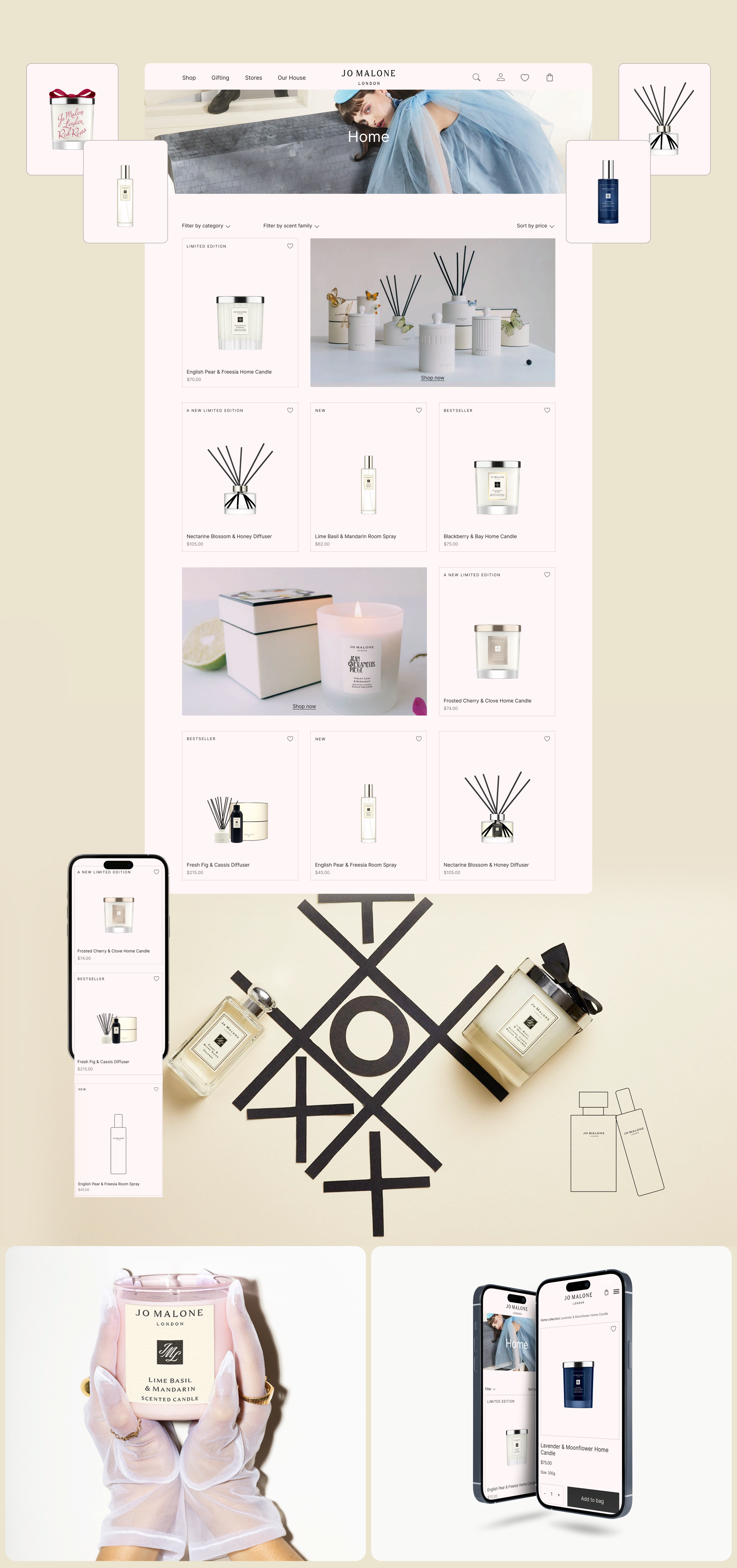 Редизайн сайта JO Malone | Интернет магазин | E-COMMERCE — Изображение №4 — Интерфейсы, Брендинг на Dprofile