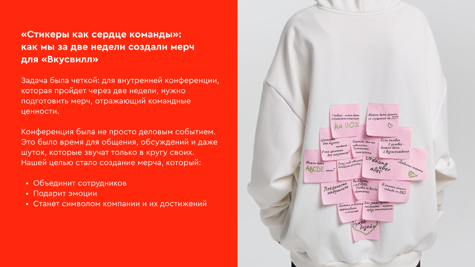 Худи со стикерами для ВкусВилл — Изображение №2 — Брендинг на Dprofile