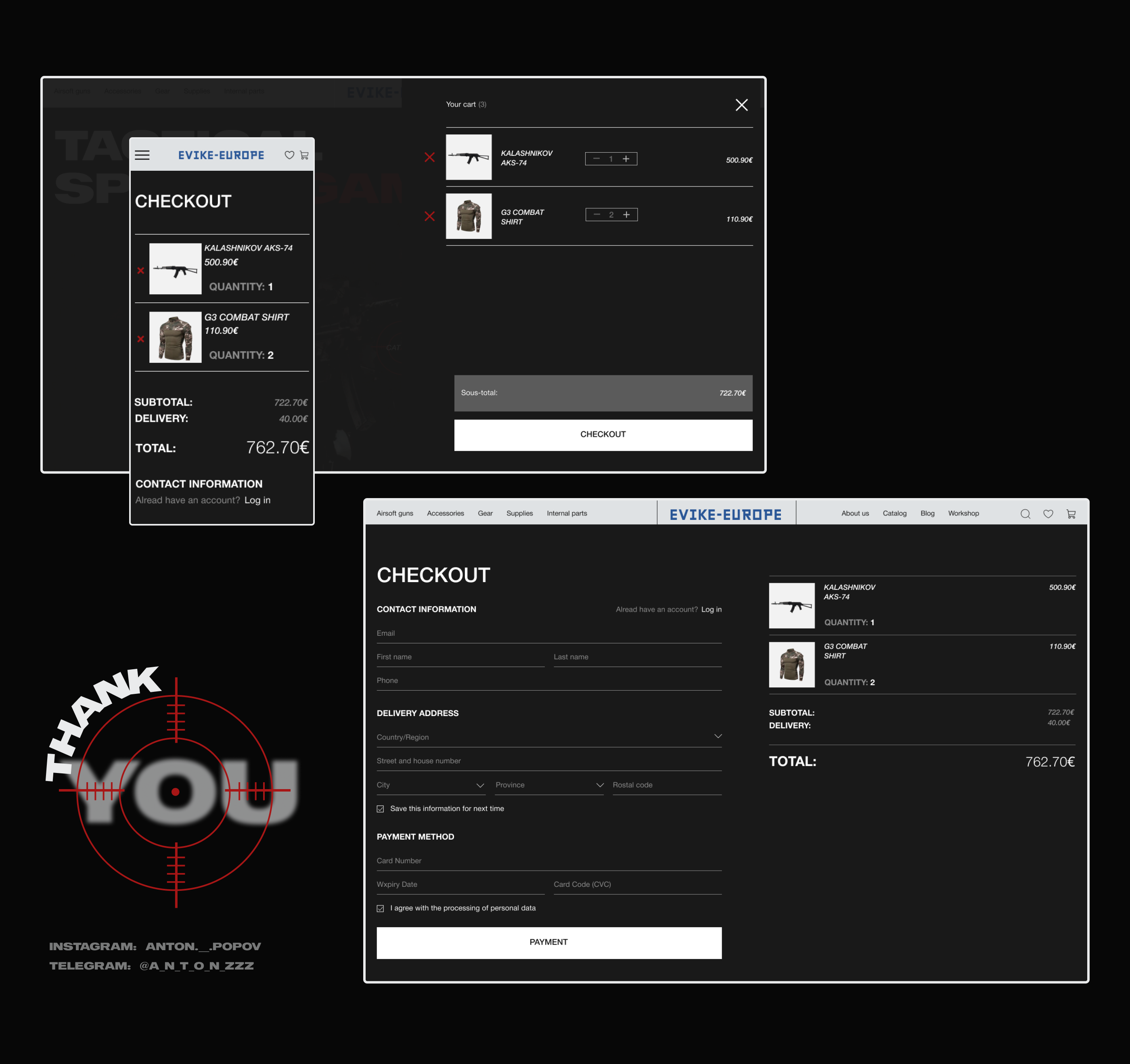 Evike-Europe | E-commerce | Airsoft — Изображение №14 — Интерфейсы на Dprofile