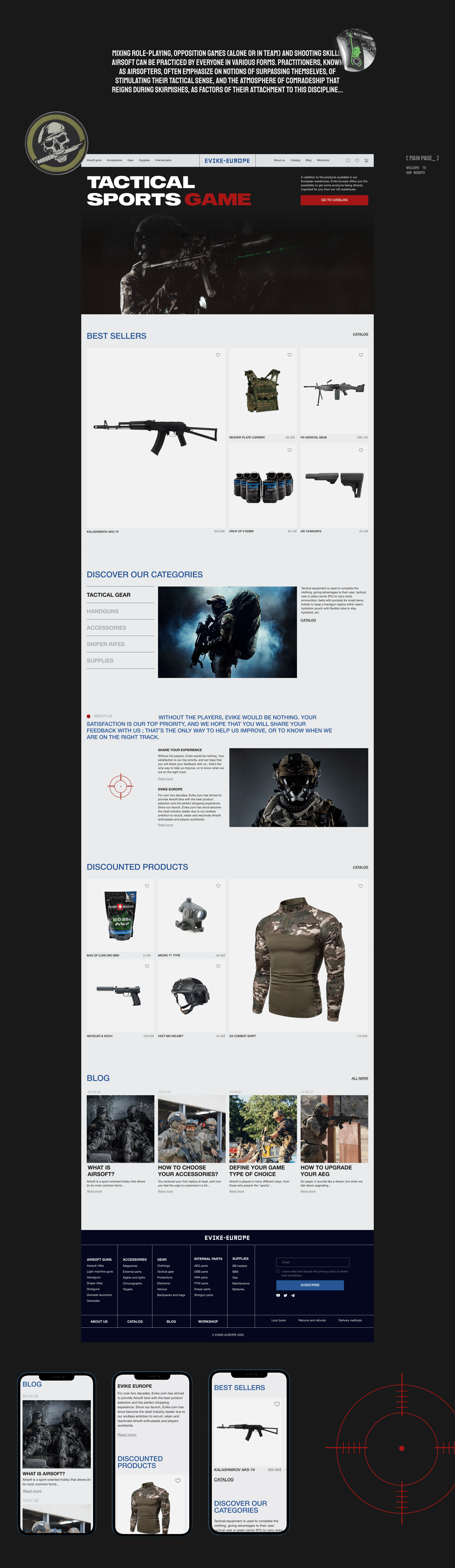 Evike-Europe | E-commerce | Airsoft — Изображение №2 — Интерфейсы на Dprofile