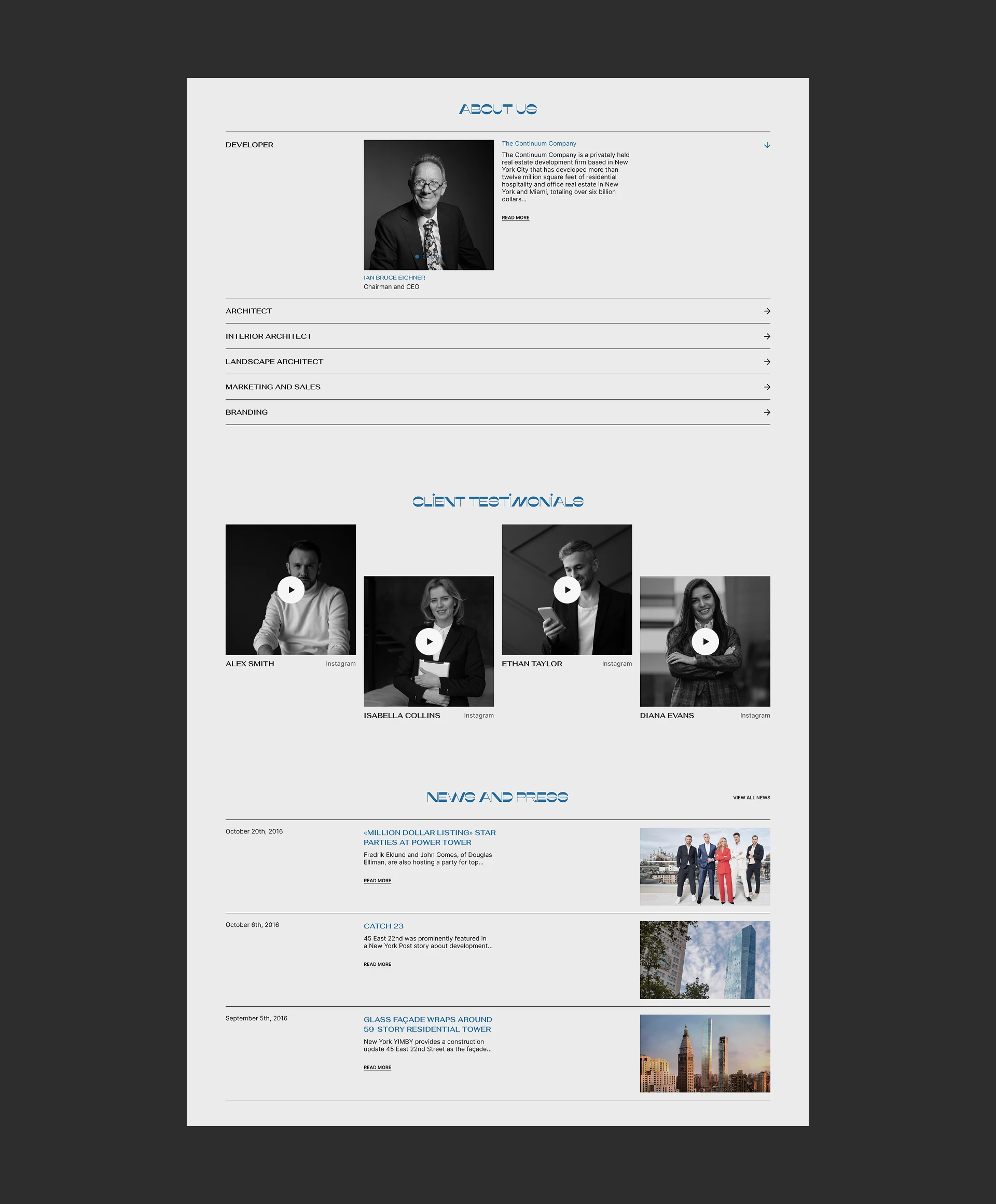 Landing Page — Madison Square Park Tower — Изображение №7 — Интерфейсы на Dprofile