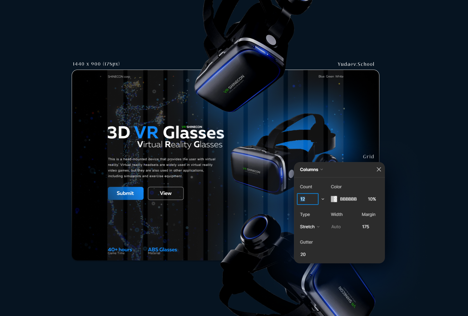 Virtual Reality Glasses - Blue Style — Изображение №2 — Интерфейсы, Анимация на Dprofile