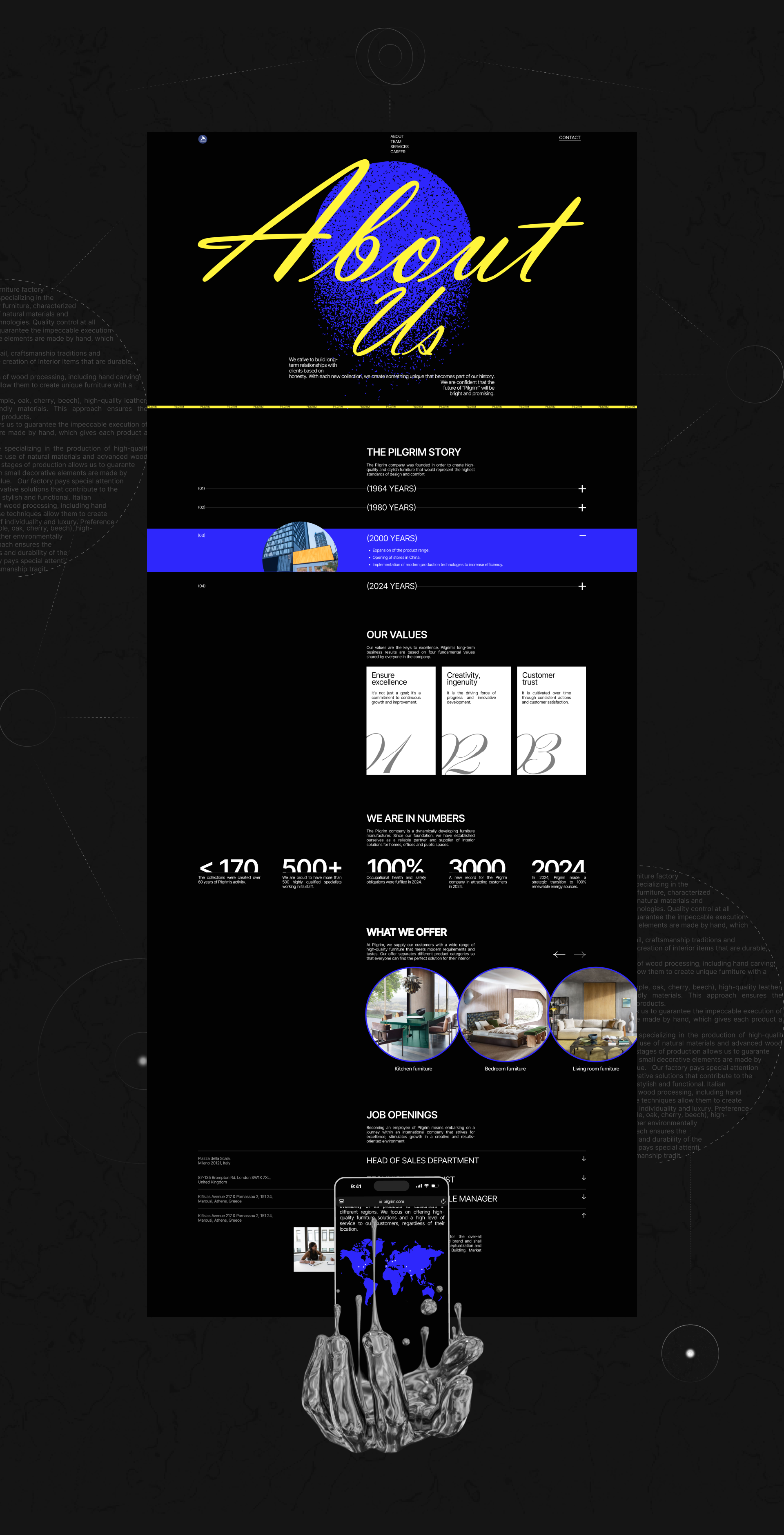 Итальянская мебельная компания "Пилигрим". Учебный проект — Изображение №12 — Интерфейсы на Dprofile