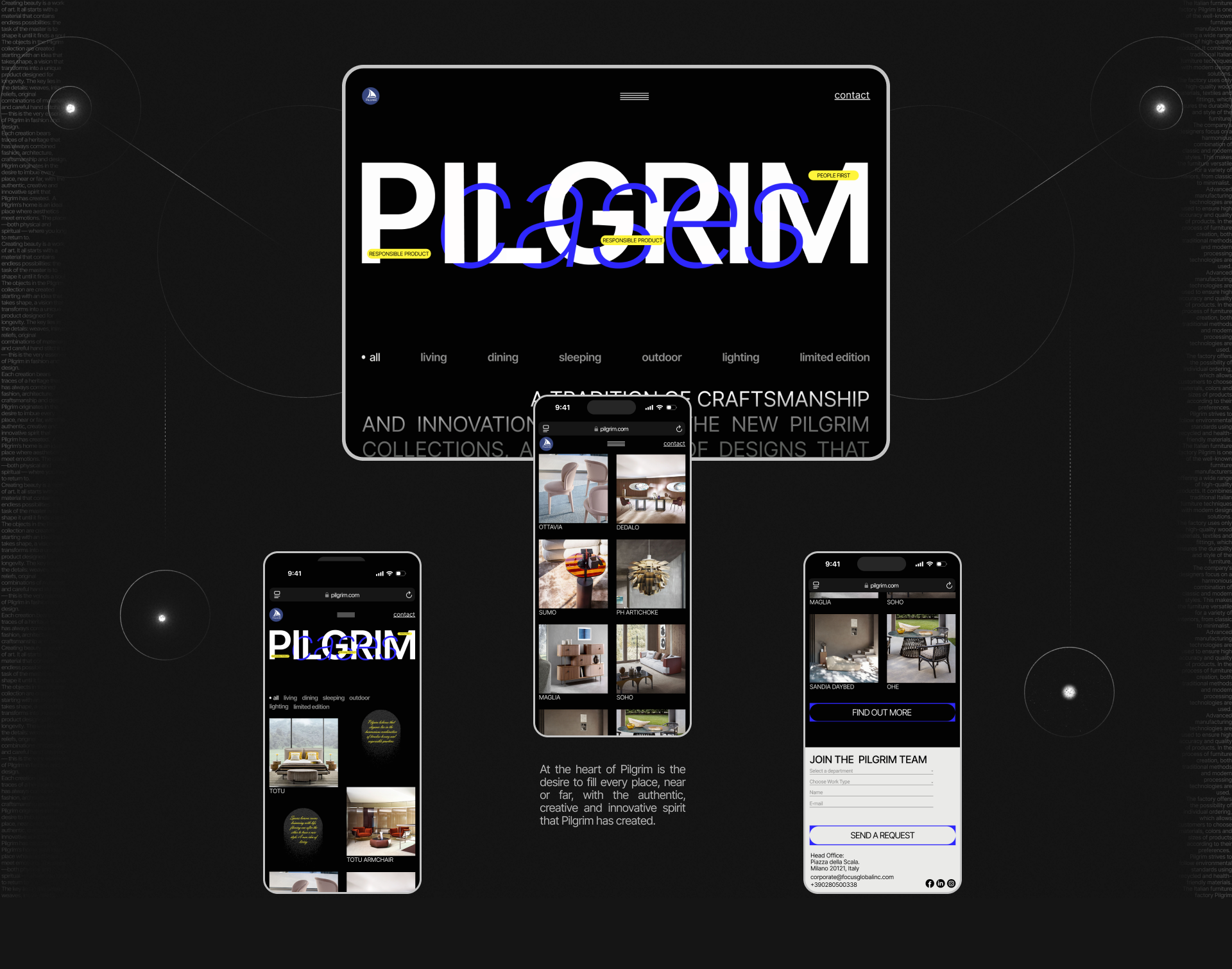 Итальянская мебельная компания "Пилигрим". Учебный проект — Изображение №10 — Интерфейсы на Dprofile