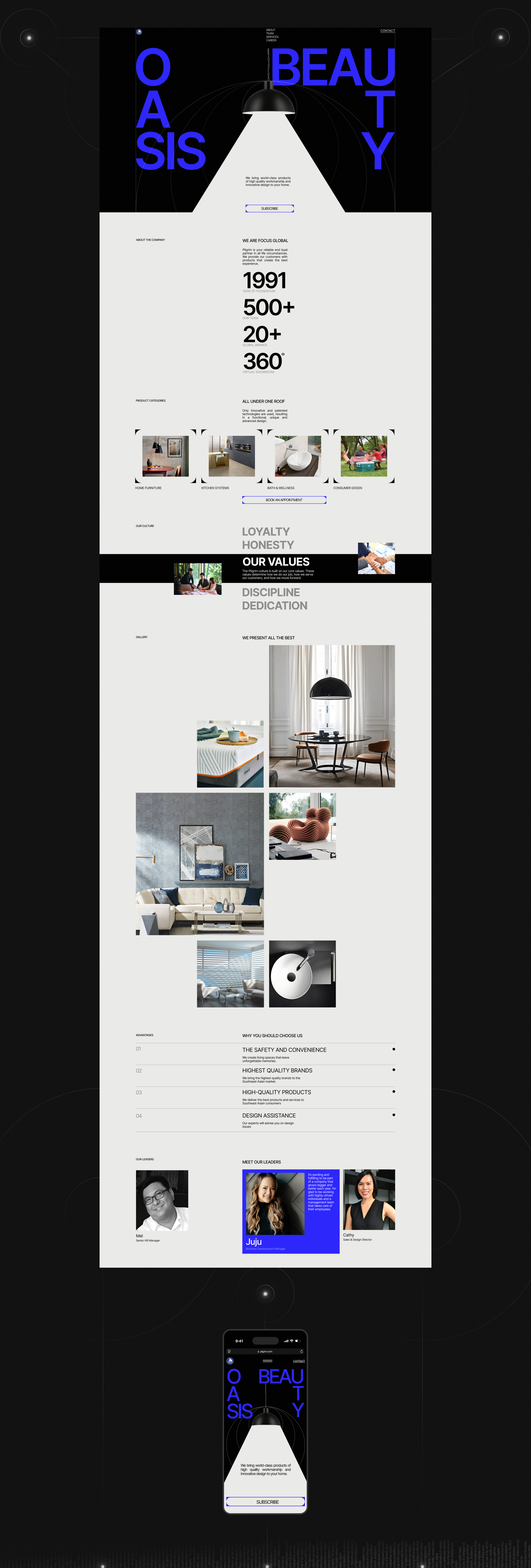 Итальянская мебельная компания "Пилигрим". Учебный проект — Изображение №2 — Интерфейсы на Dprofile